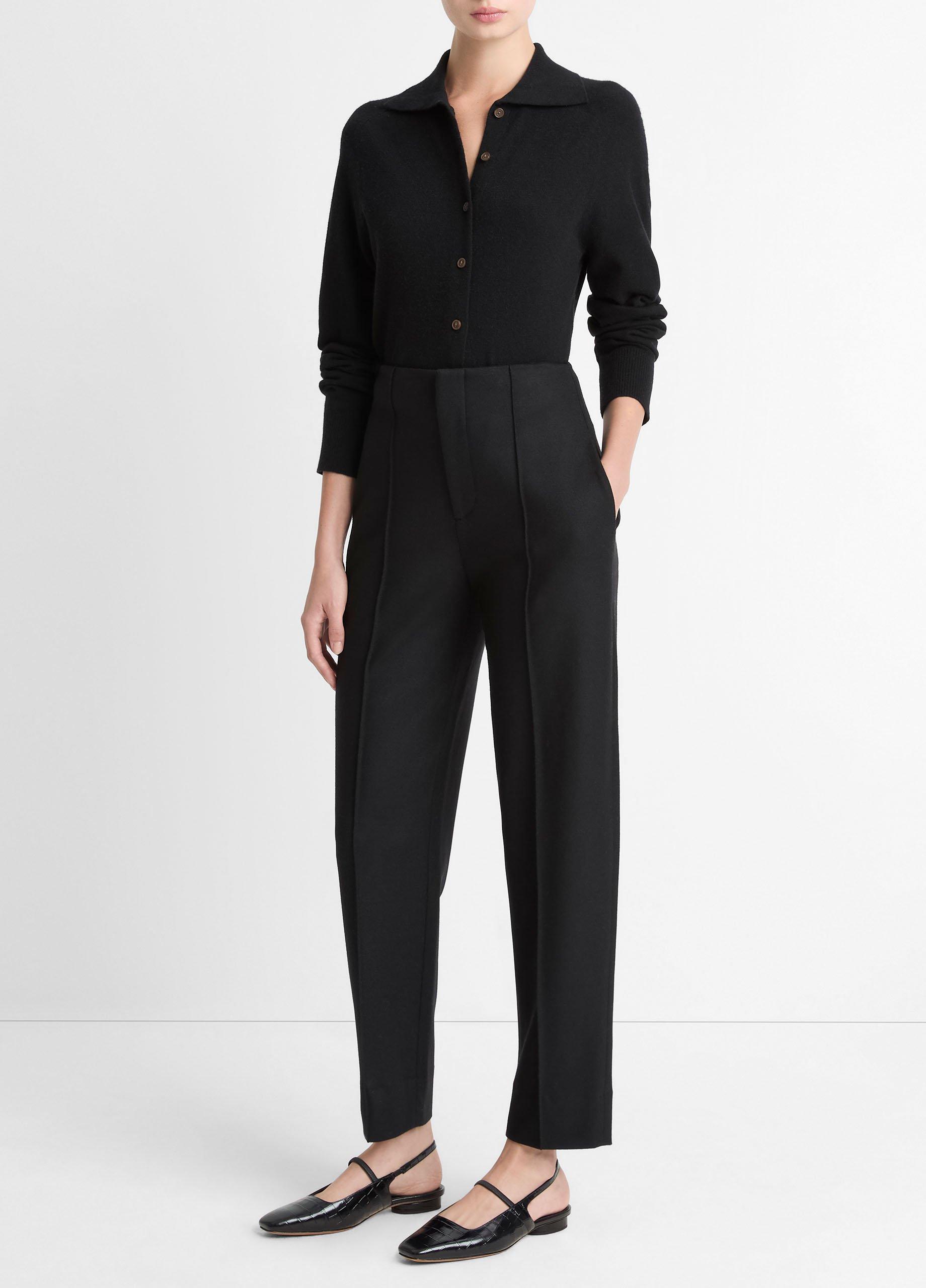 Italian Wool-Blend High-Waist Carrot-Leg Trouser image number 1