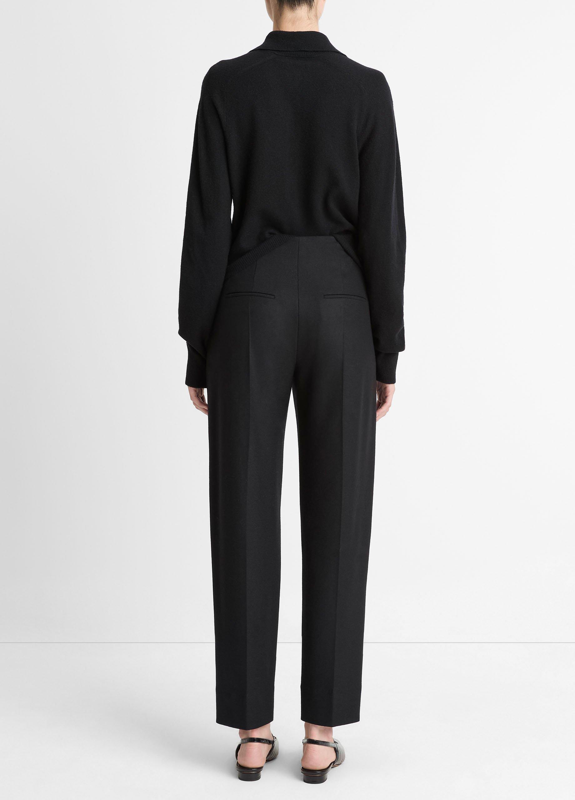 Italian Wool-Blend High-Waist Carrot-Leg Trouser image number 2