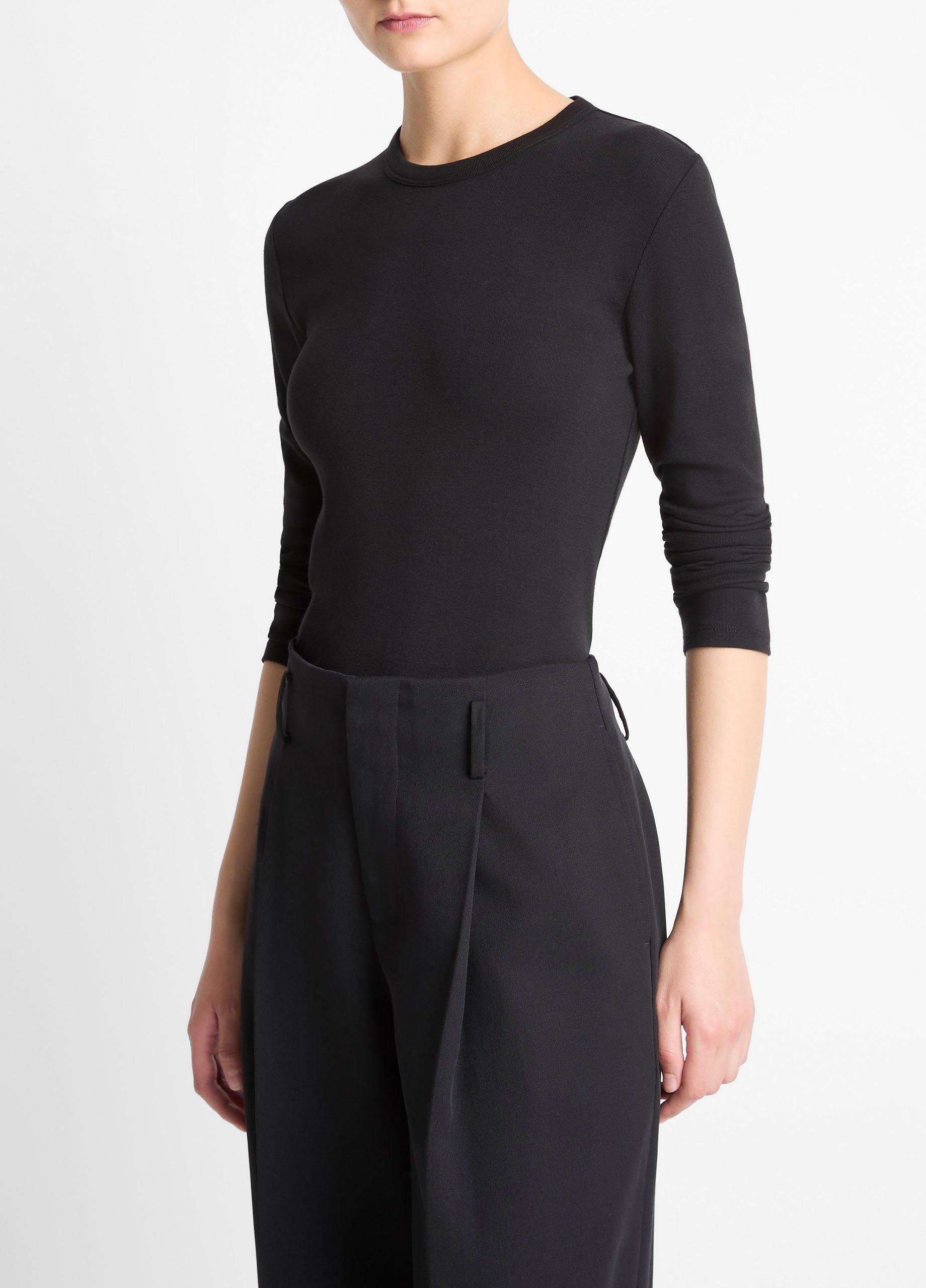 Essential Pima Cotton-Blend Long-Sleeve T-Shirt image number 1