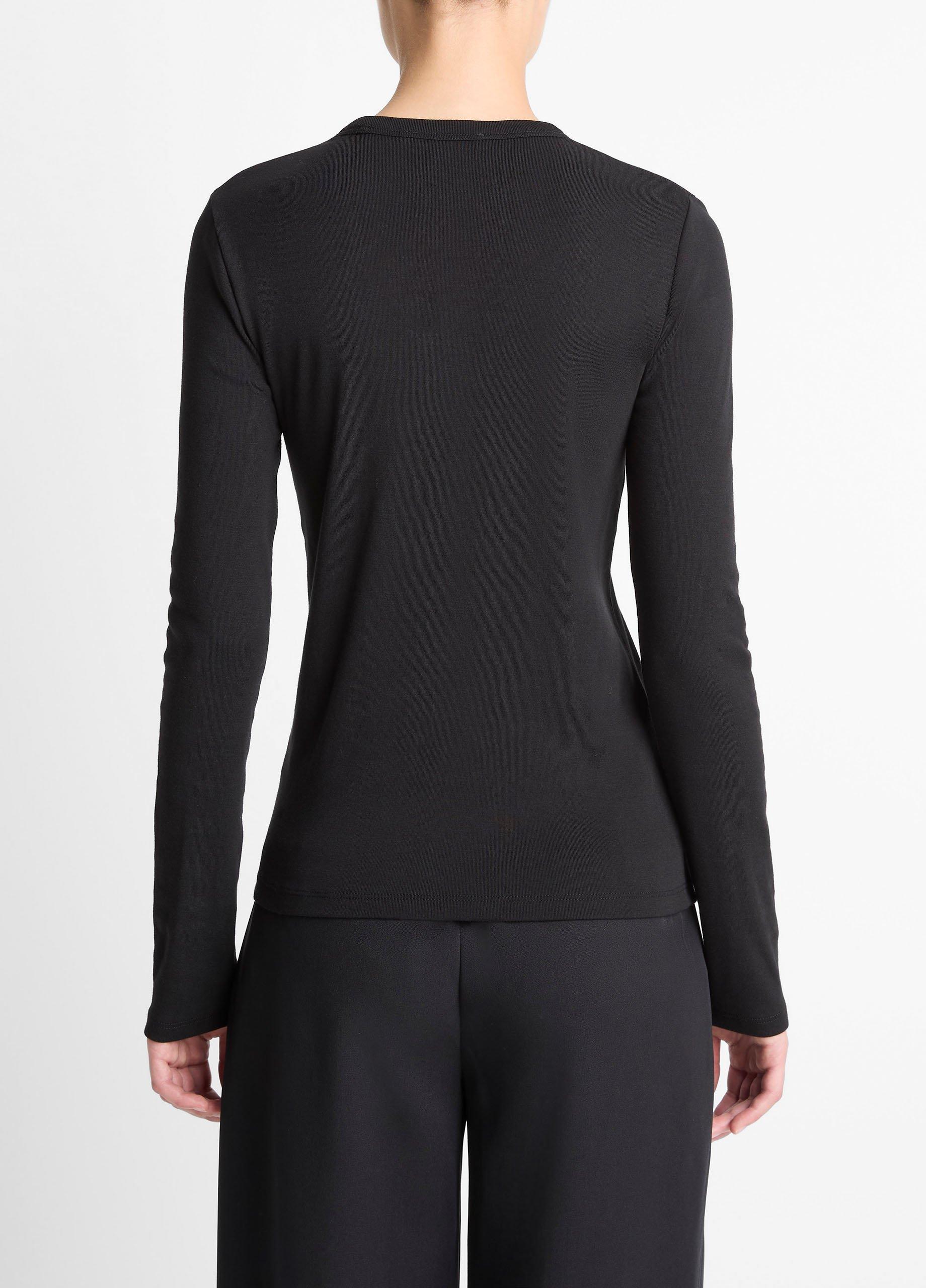 Essential Pima Cotton-Blend Long-Sleeve T-Shirt image number 2