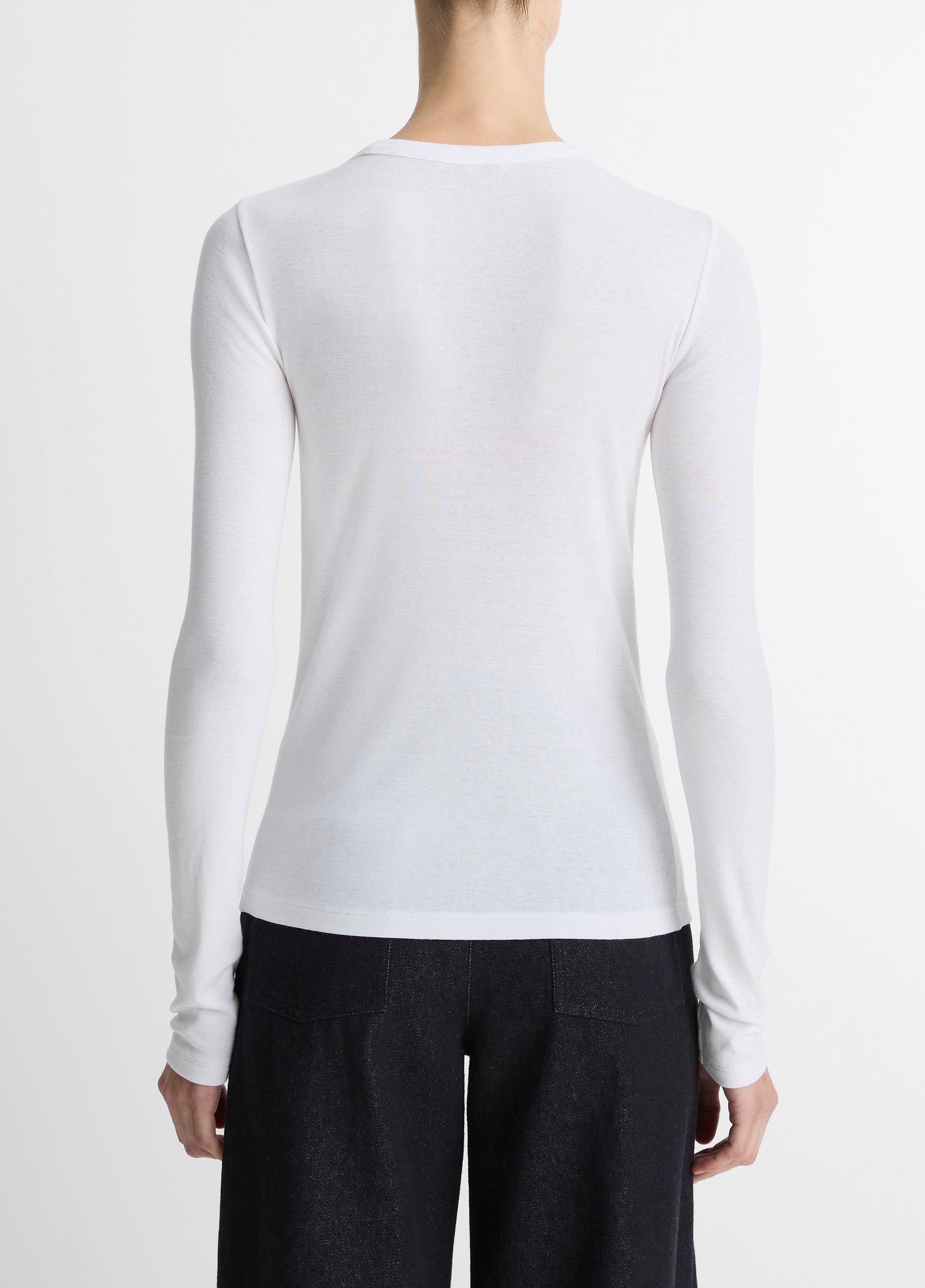 Essential Pima Cotton-Blend Long-Sleeve T-Shirt image number 2