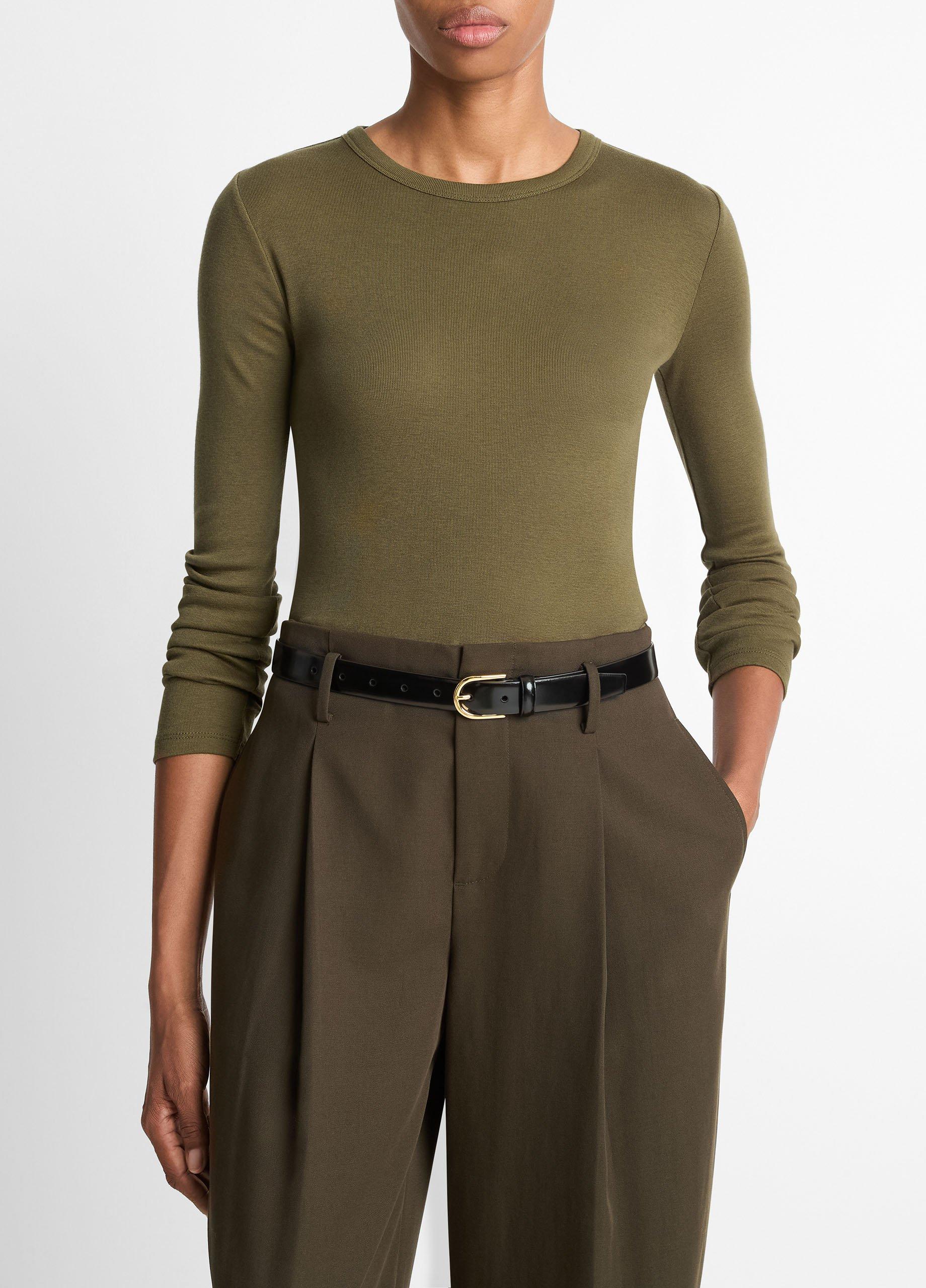 Essential Pima Cotton-Blend Long-Sleeve T-Shirt image number 0