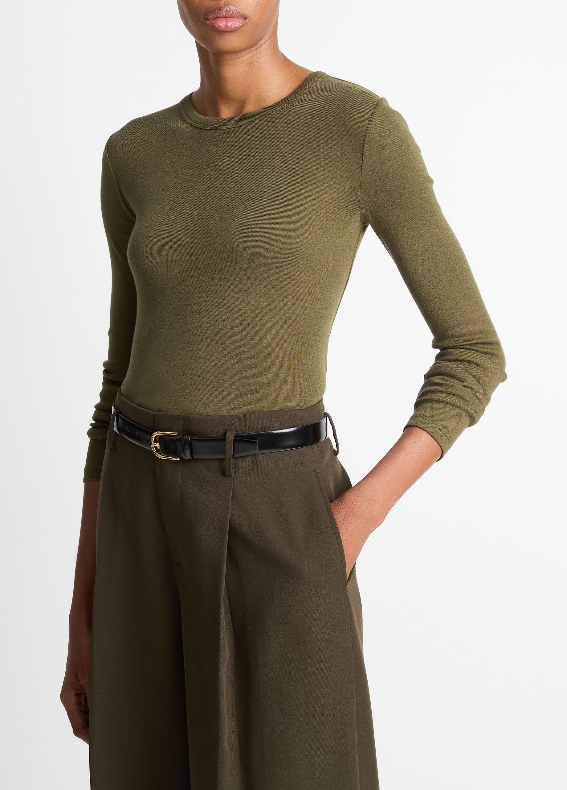 Essential Pima Cotton-Blend Long-Sleeve T-Shirt image number 1