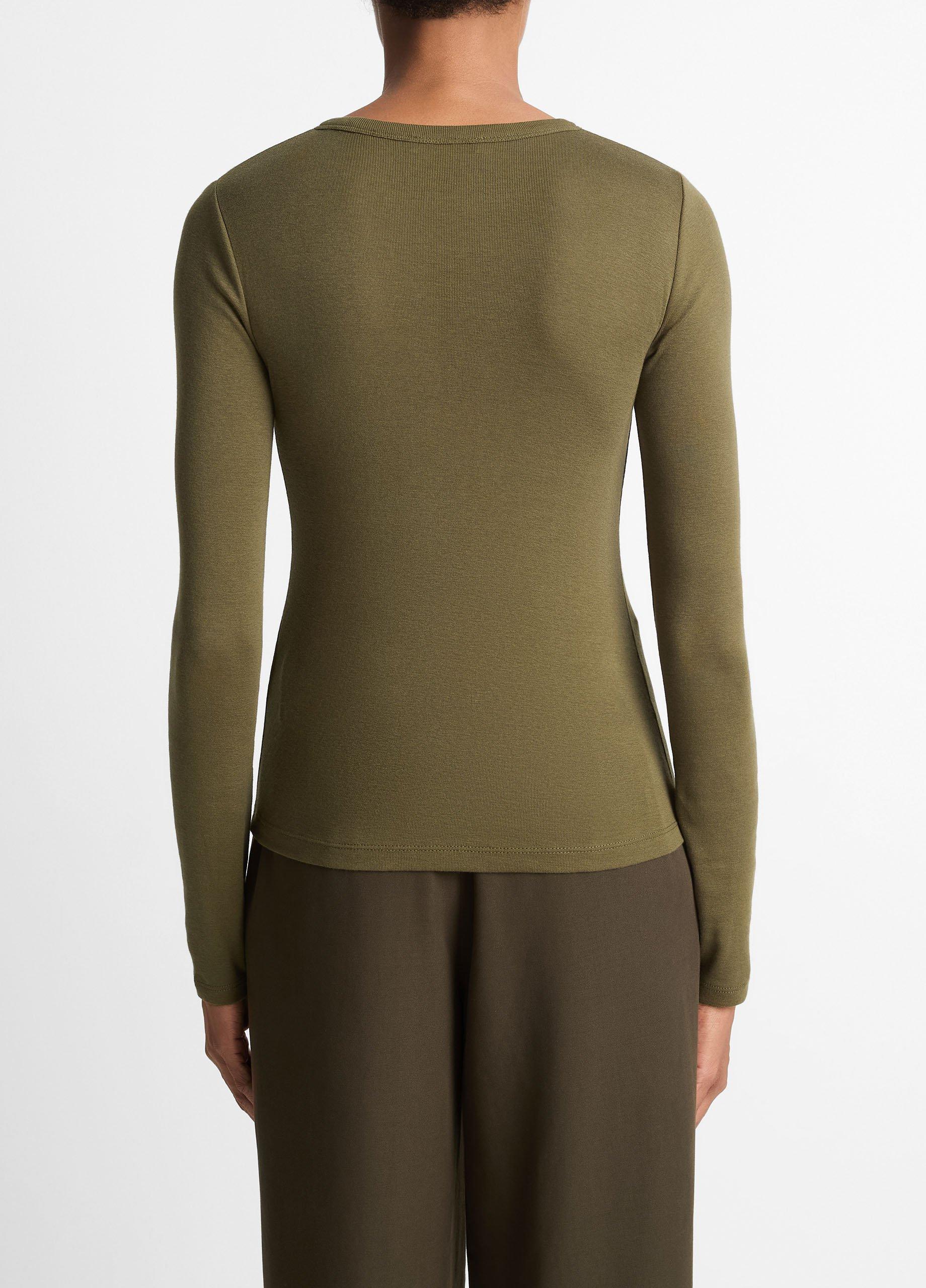 Essential Pima Cotton-Blend Long-Sleeve T-Shirt image number 2