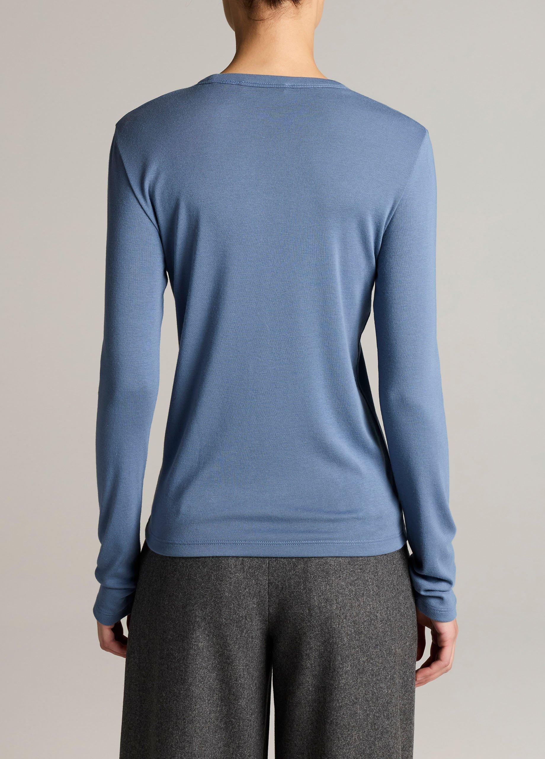 Essential Pima Cotton-Blend Long-Sleeve T-Shirt image number 2