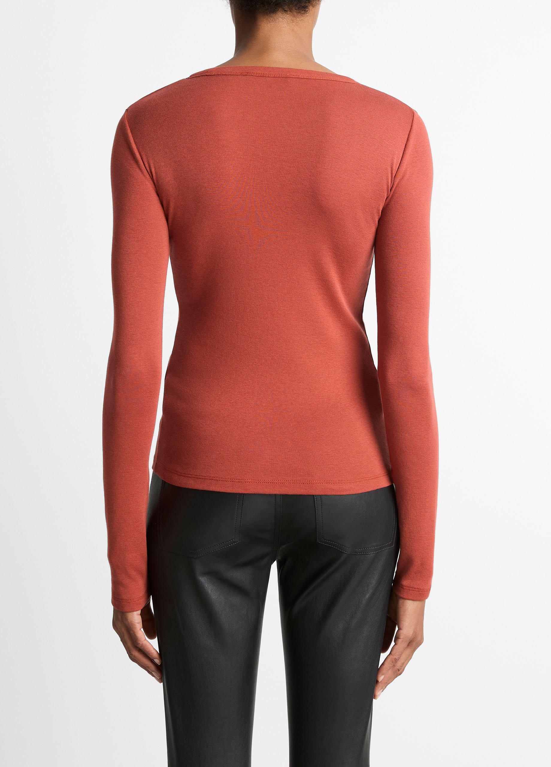 Essential Pima Cotton-Blend Long-Sleeve T-Shirt image number 2
