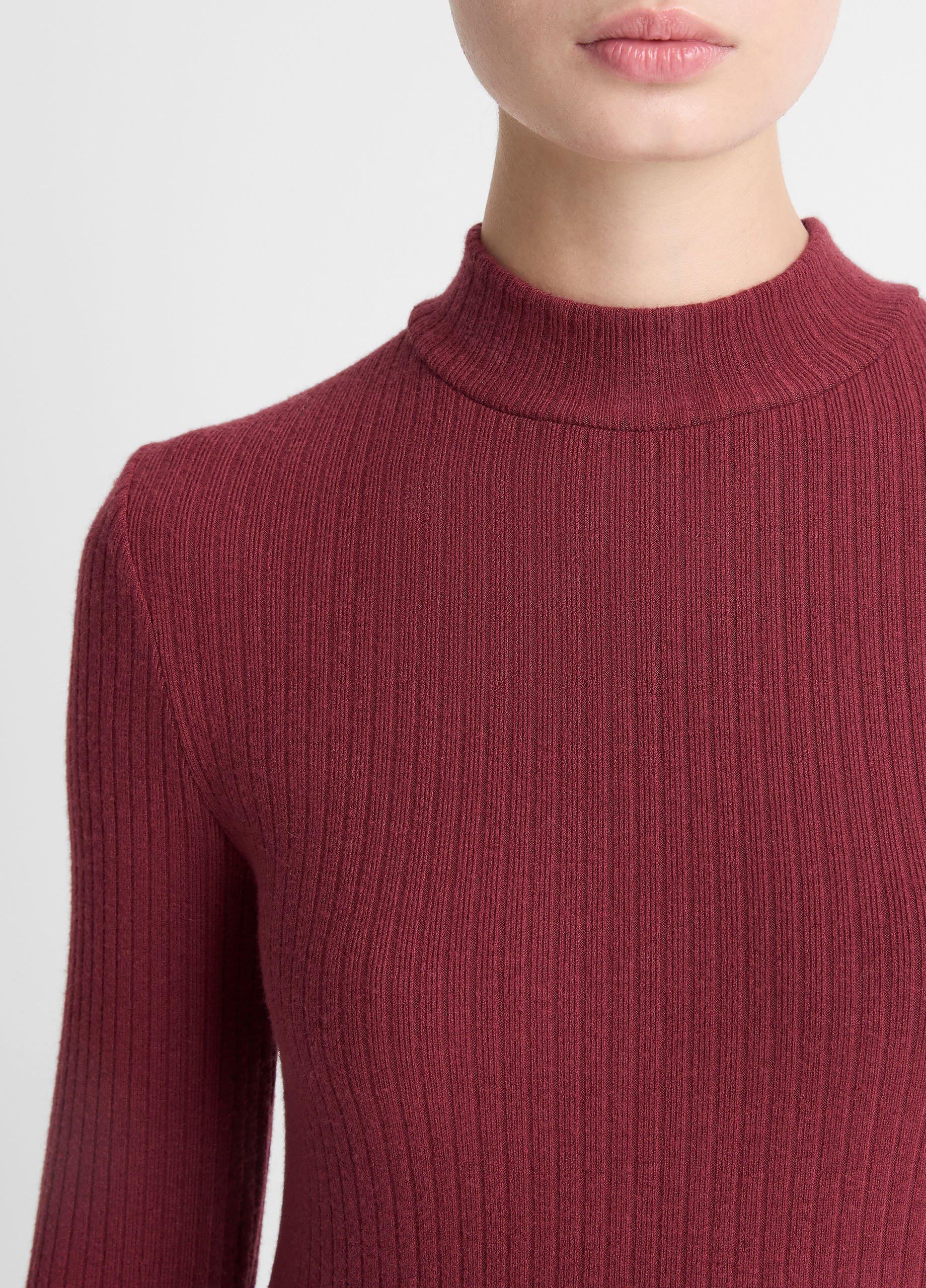 Cozy Rib Mock-Neck Long-Sleeve Dress image number 3