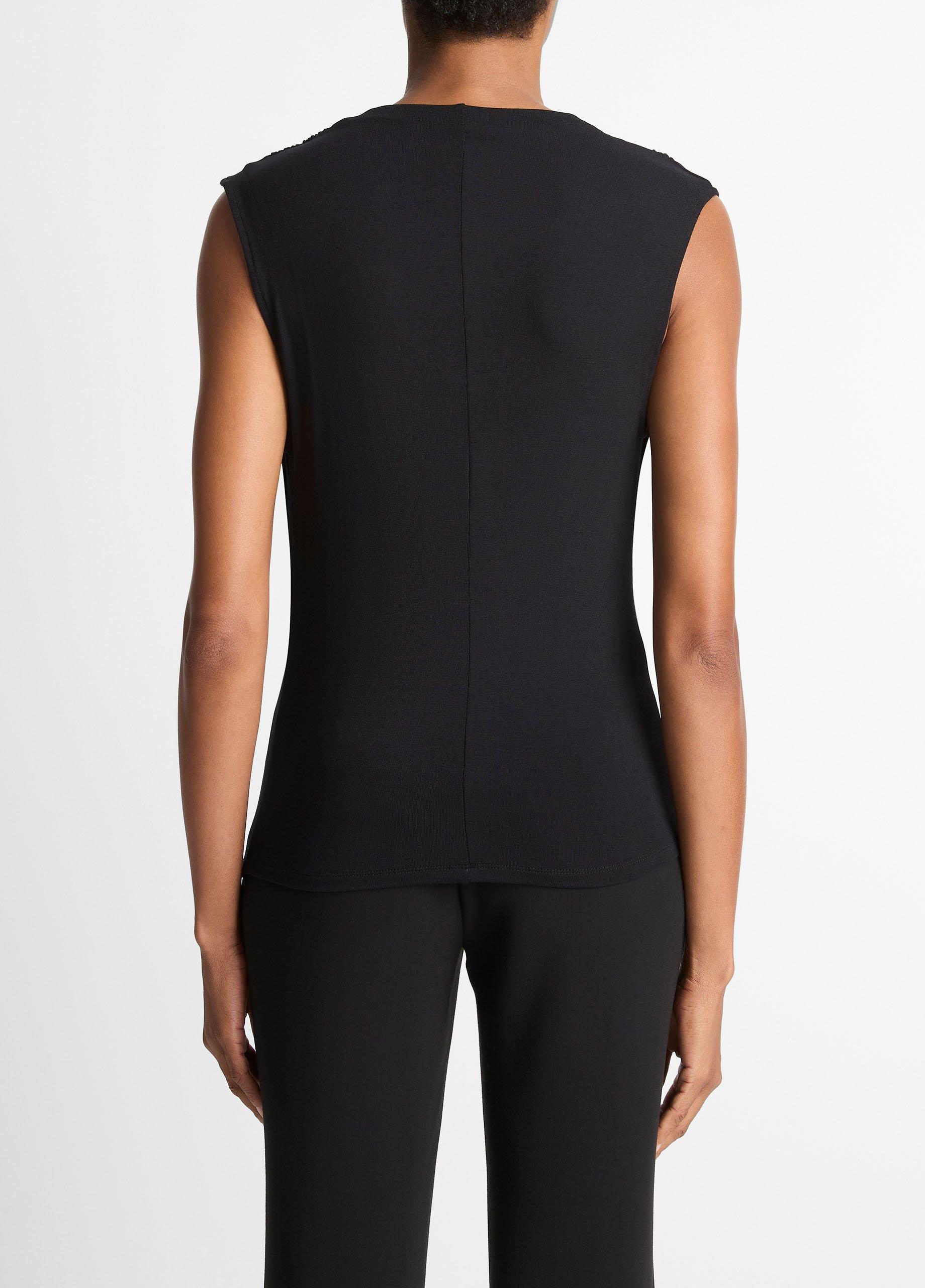 Jersey Draped Cowl-Neck Top image number 2