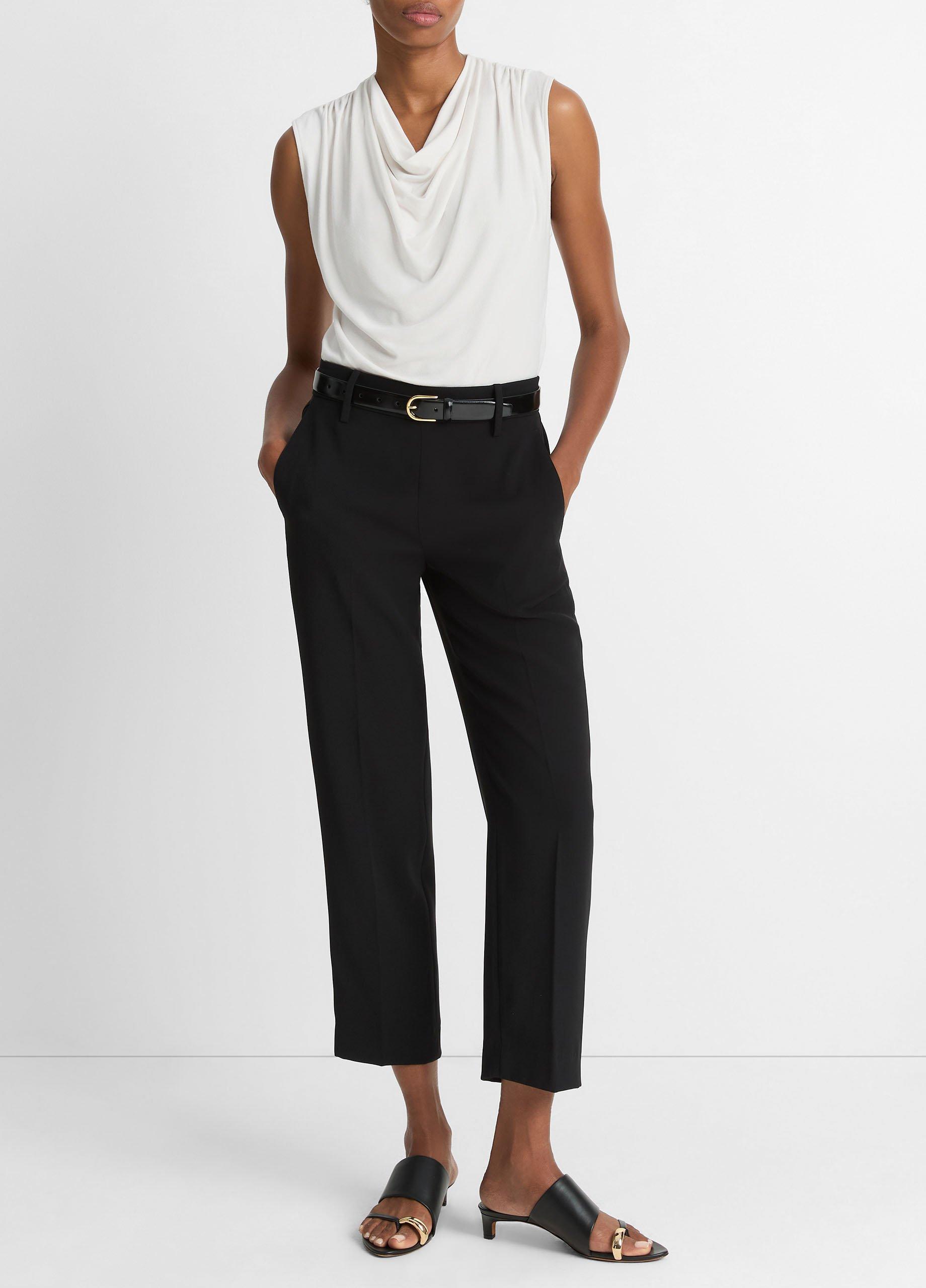 Jersey Draped Cowl-Neck Top image number 3