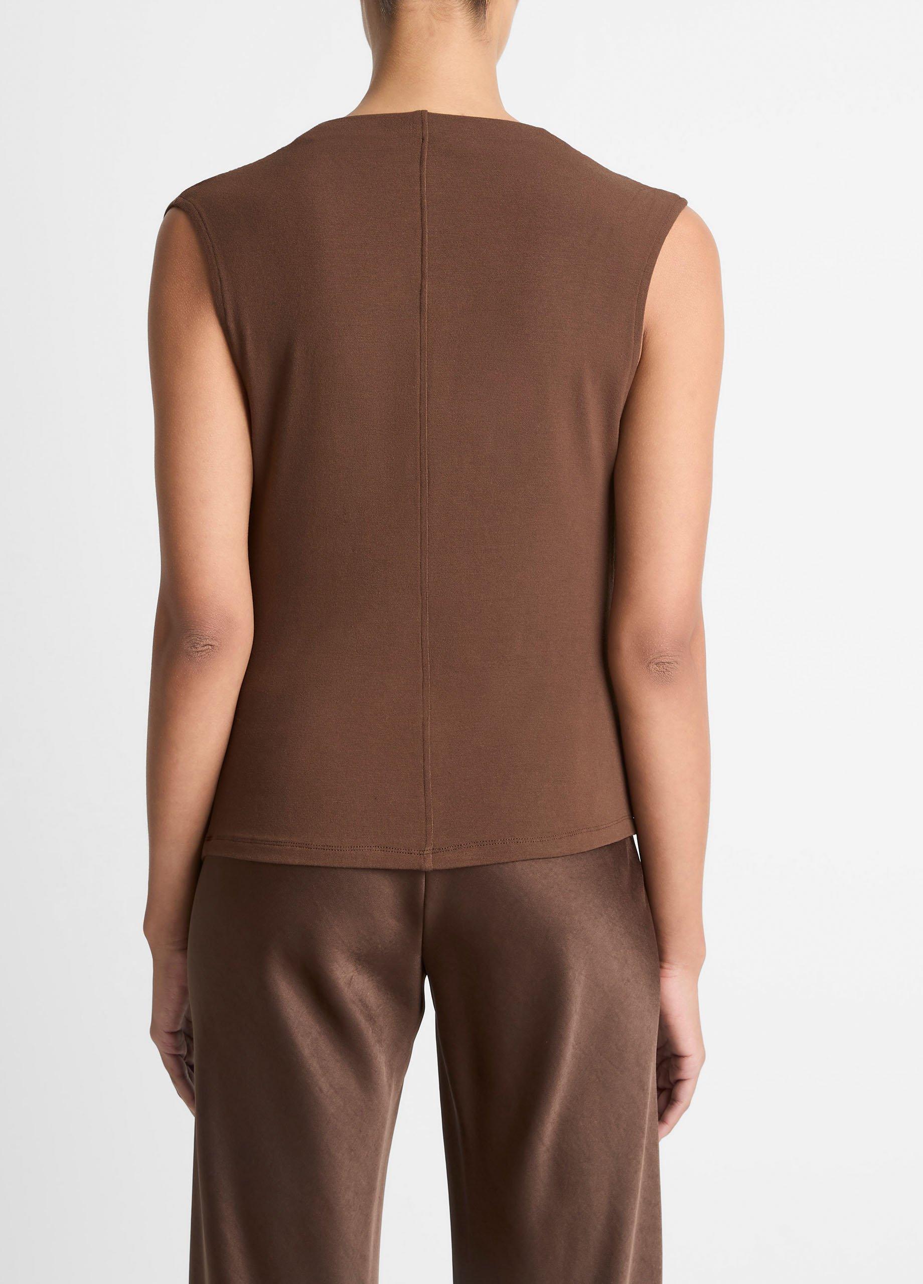 Jersey Draped Cowl-Neck Top image number 2