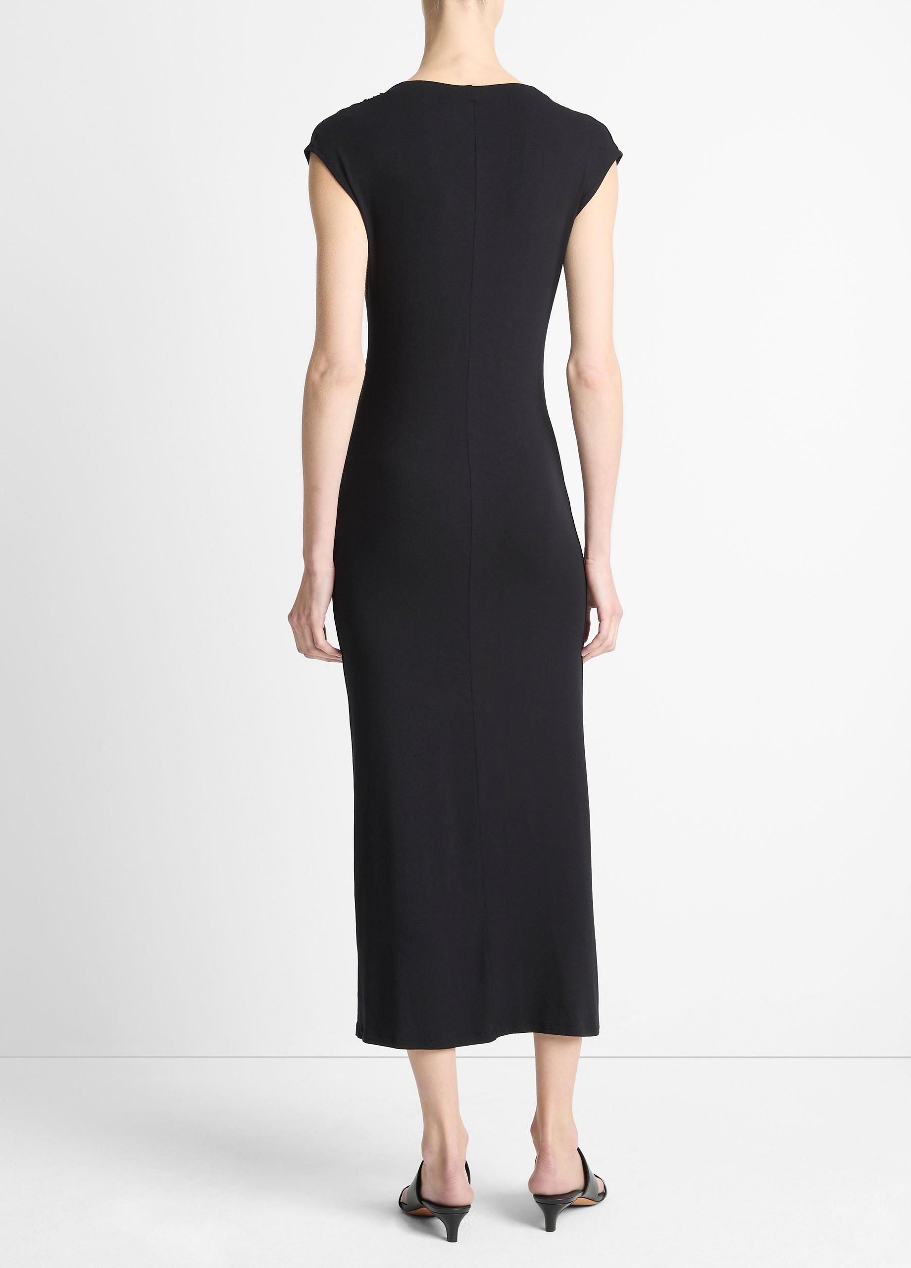 Jersey Draped Cowl-Neck Dress image number 2