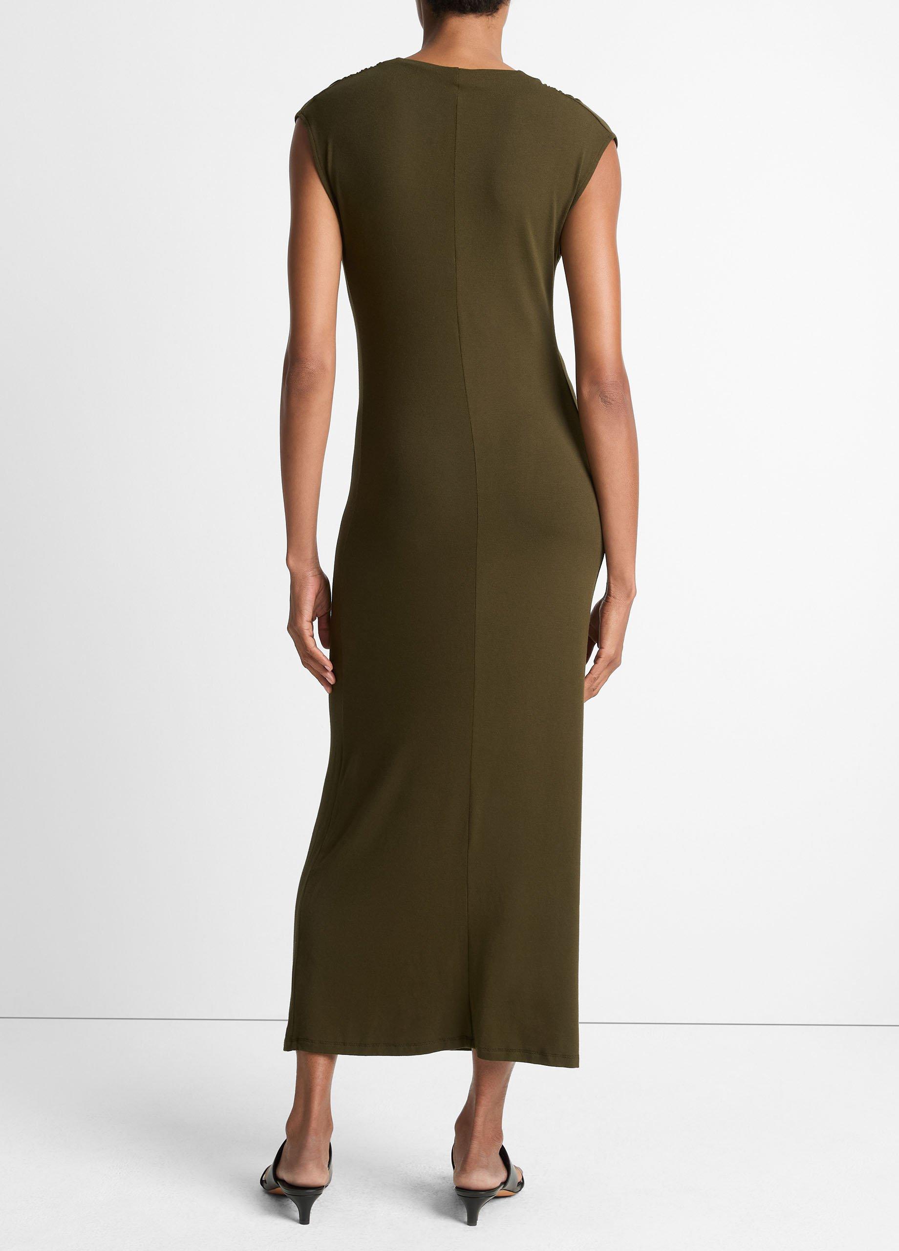 Jersey Draped Cowl-Neck Dress image number 2