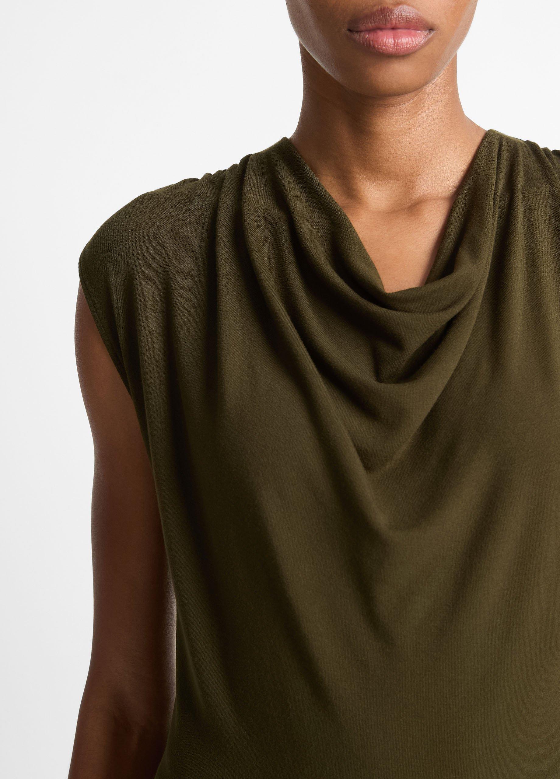 Jersey Draped Cowl-Neck Dress image number 3