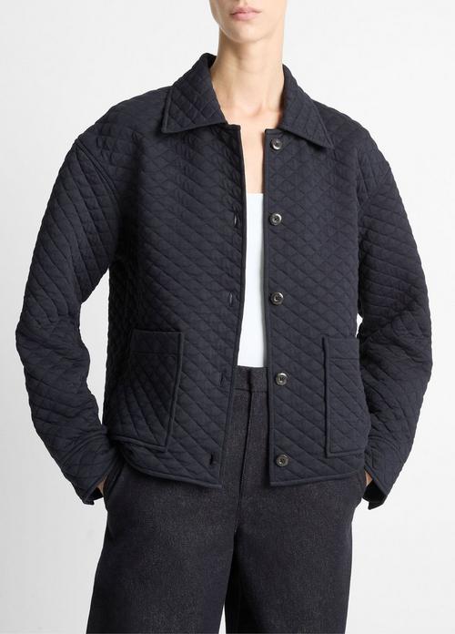 Quilted Cotton-Blend Collared Jacket