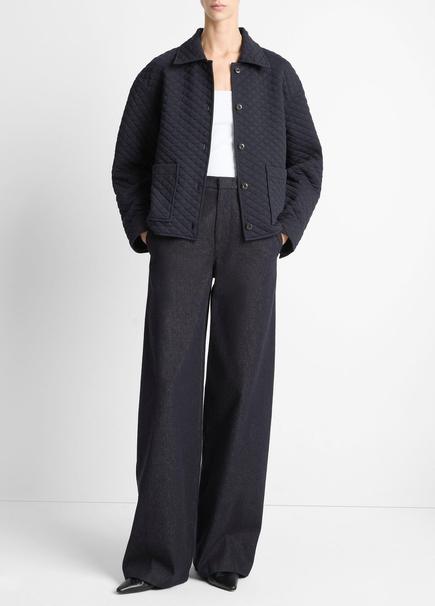 Quilted Cotton-Blend Collared Jacket in Jackets | Vince