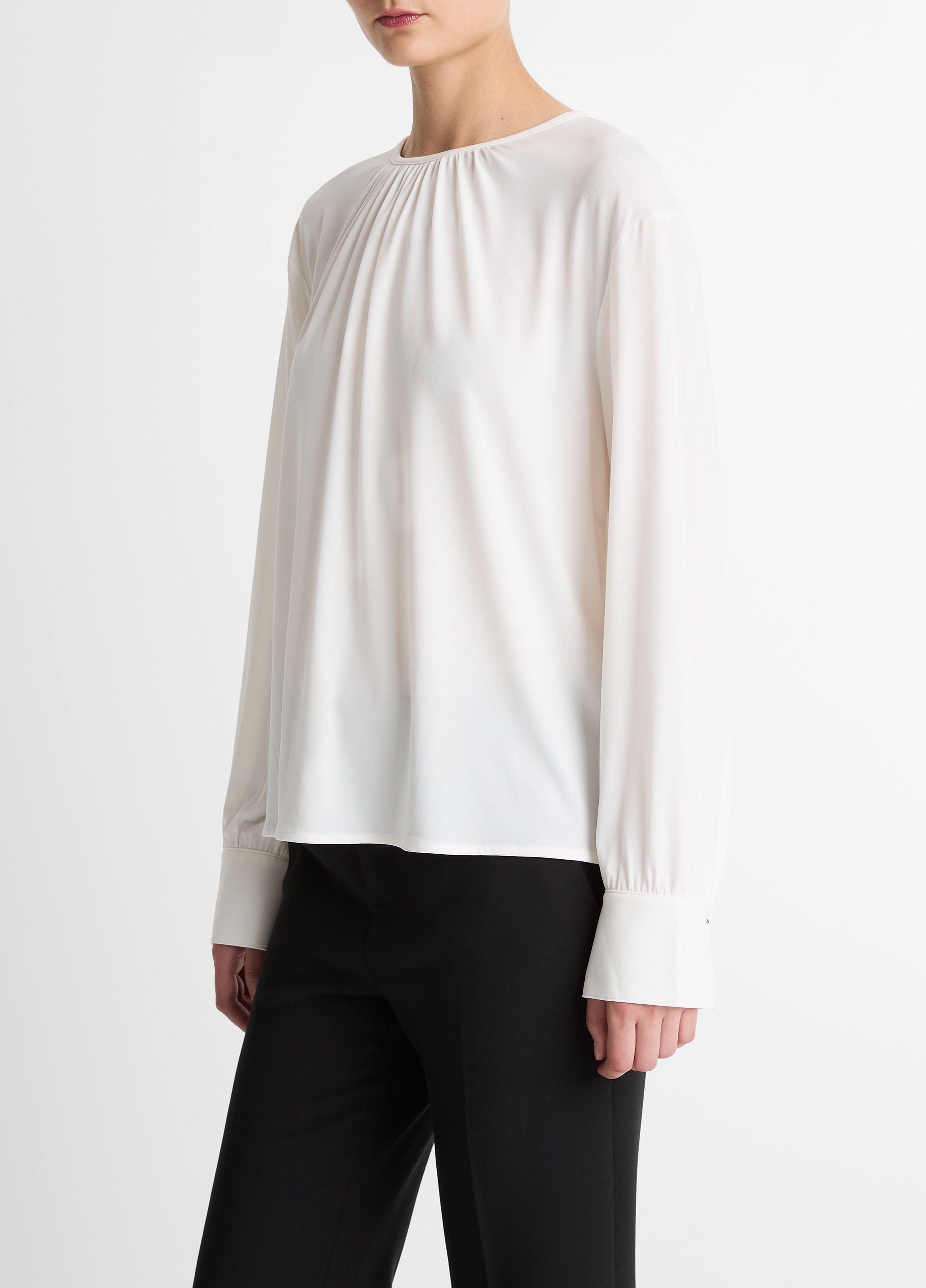 Matte Jersey Gathered Blouse image number 1