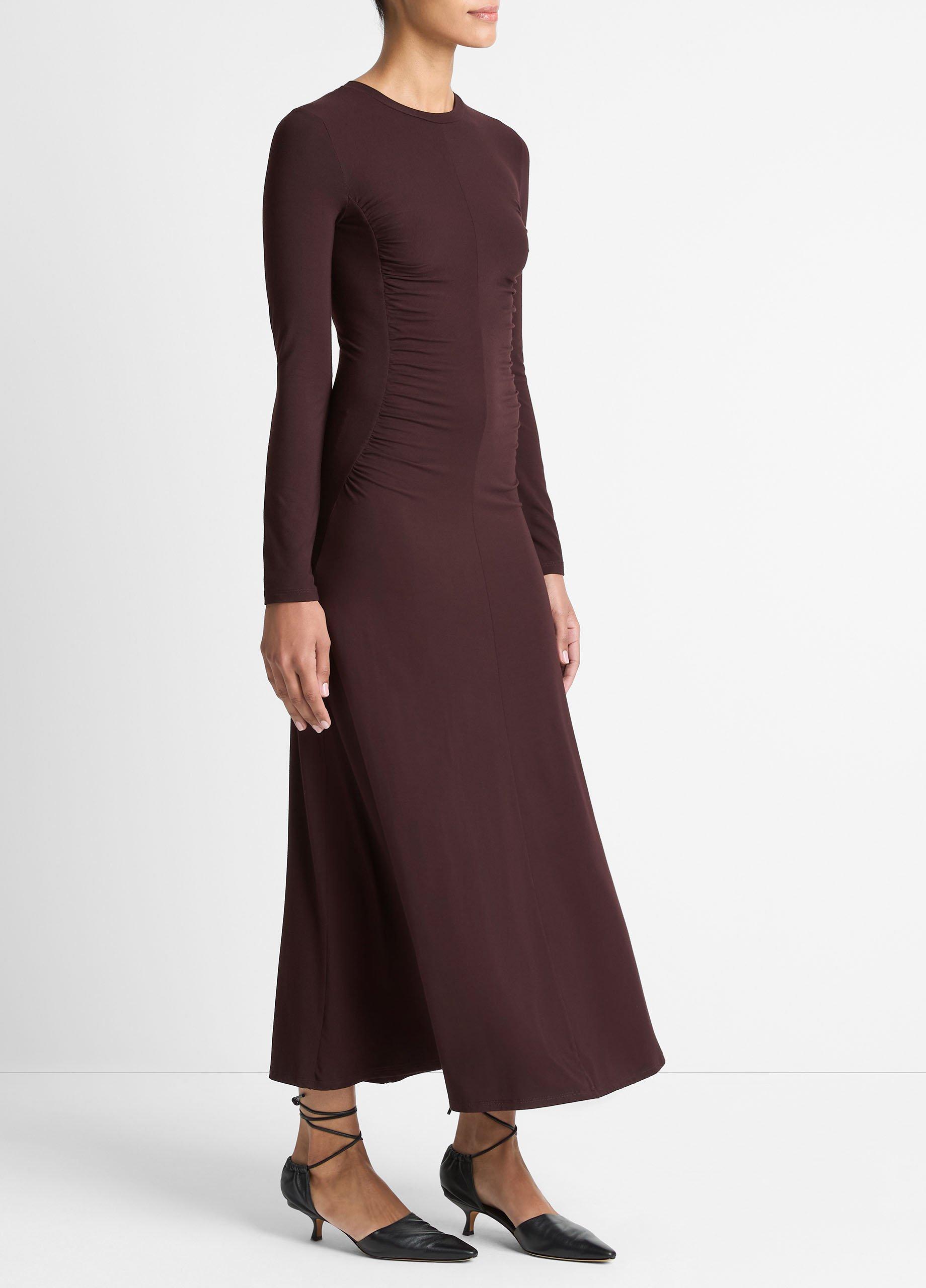 Ruched-Seam Long-Sleeve Dress image number 1