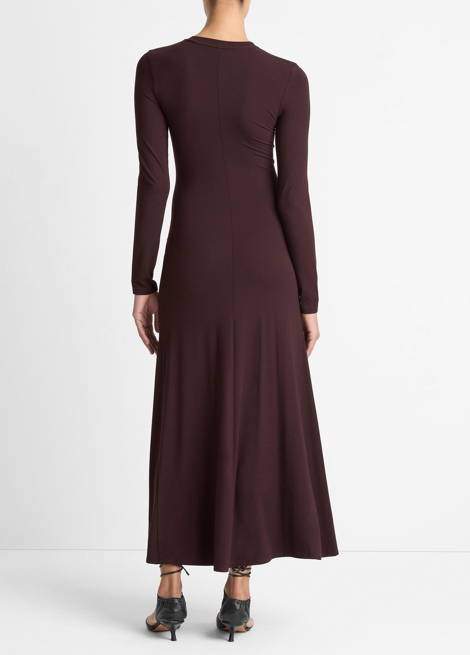 Ruched-Seam Long-Sleeve Dress image number 2