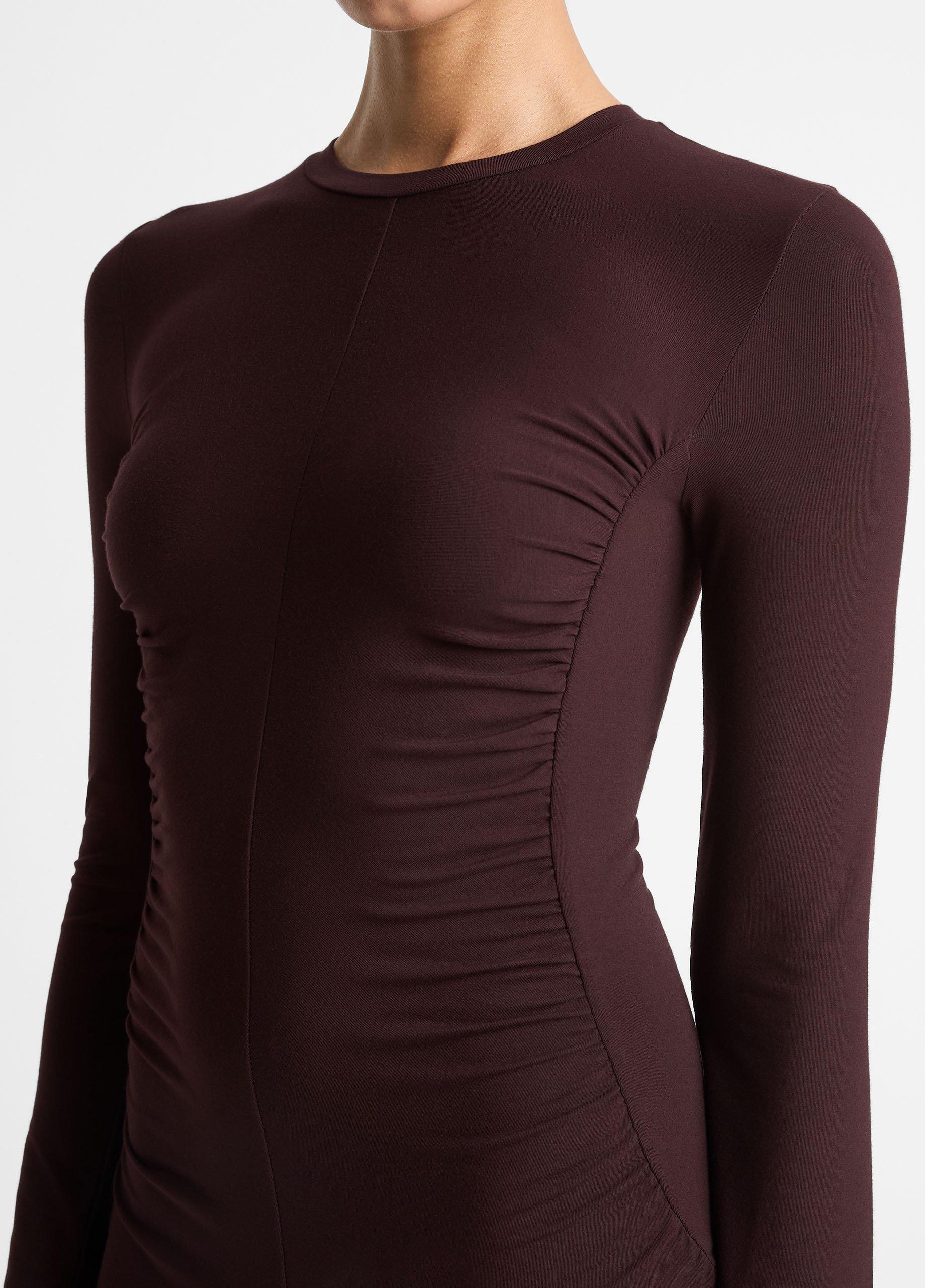 Ruched-Seam Long-Sleeve Dress image number 3