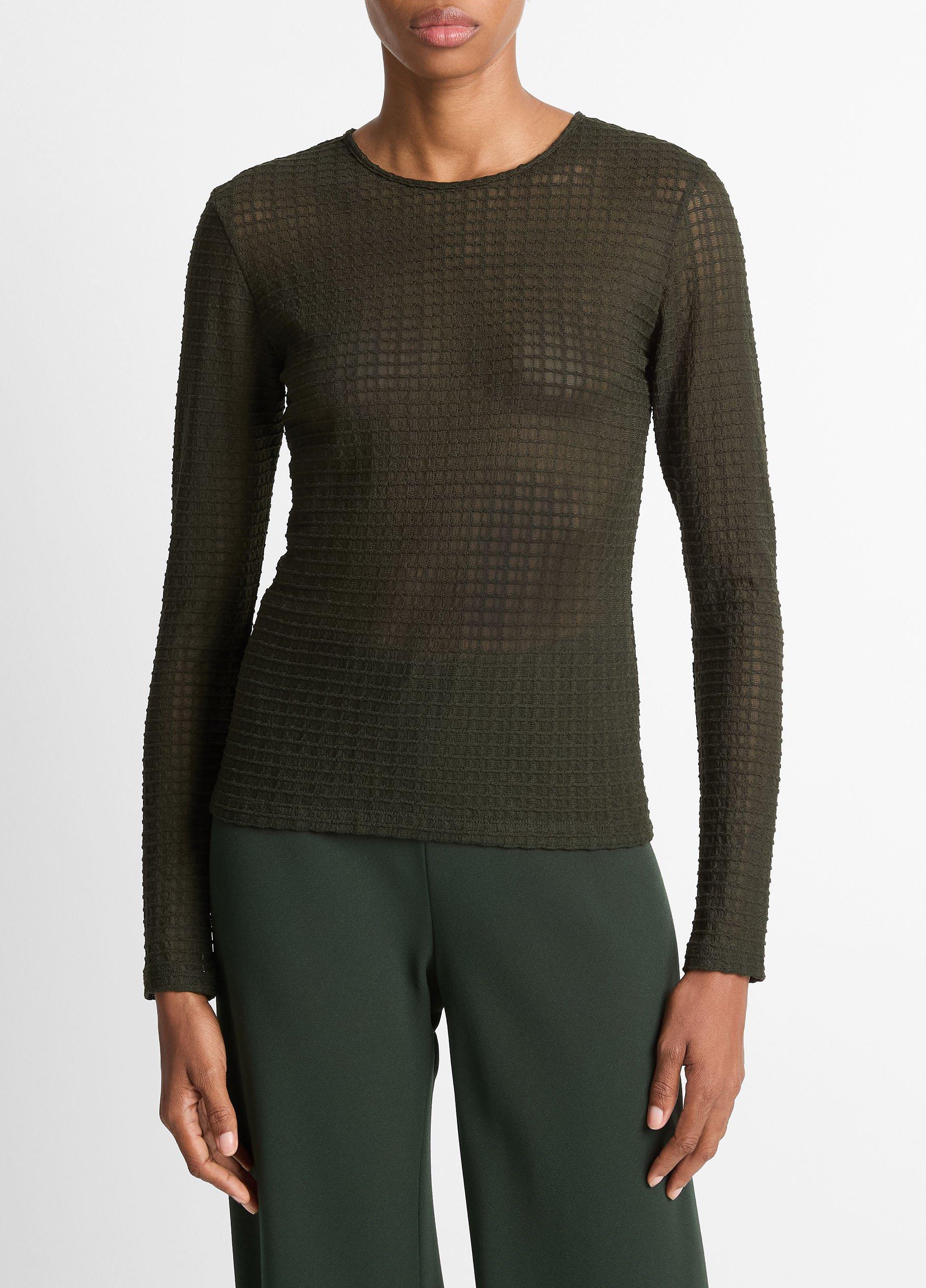 Shadow Grid Long-Sleeve Top image number 0