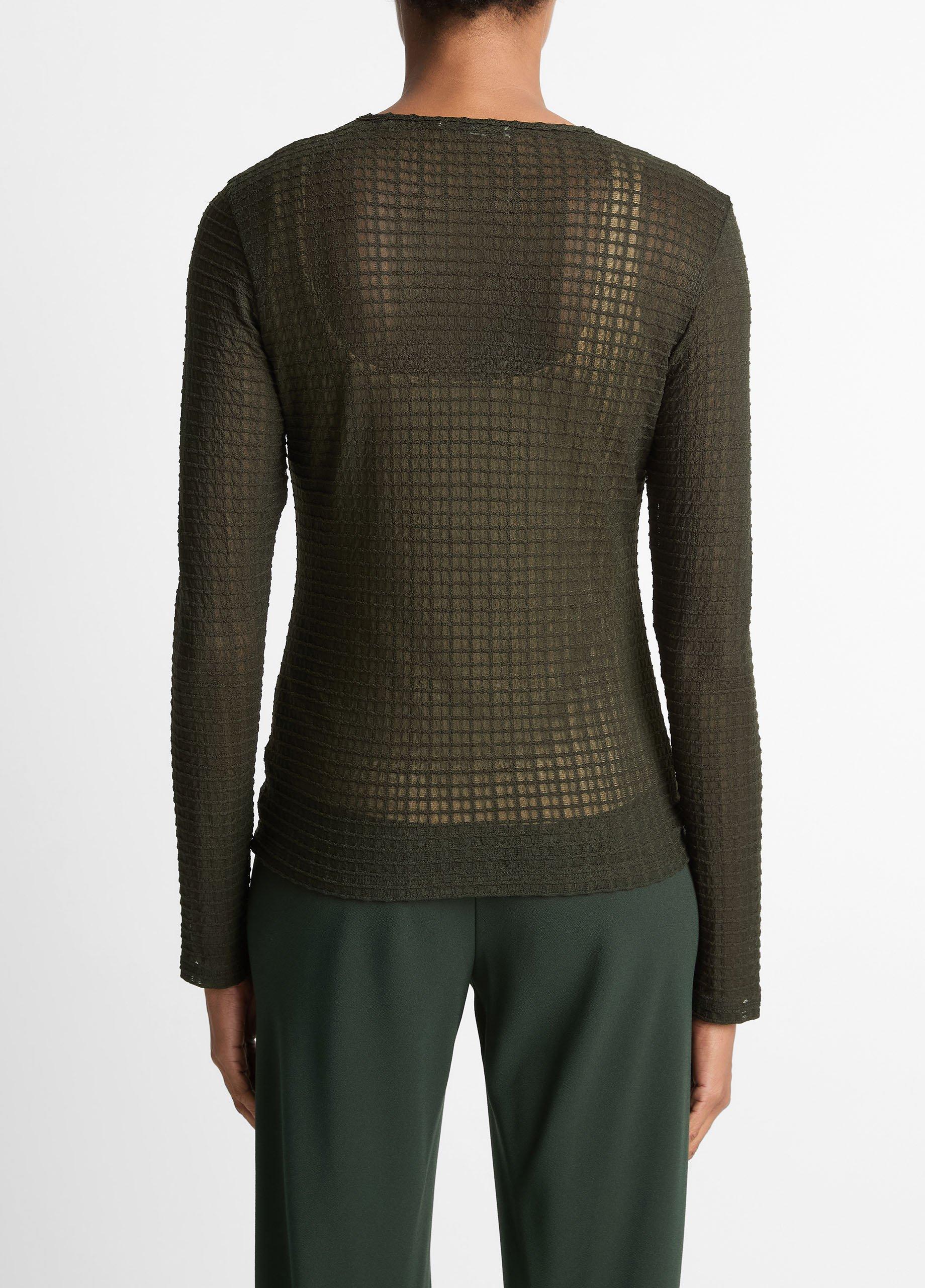 Shadow Grid Long-Sleeve Top image number 2