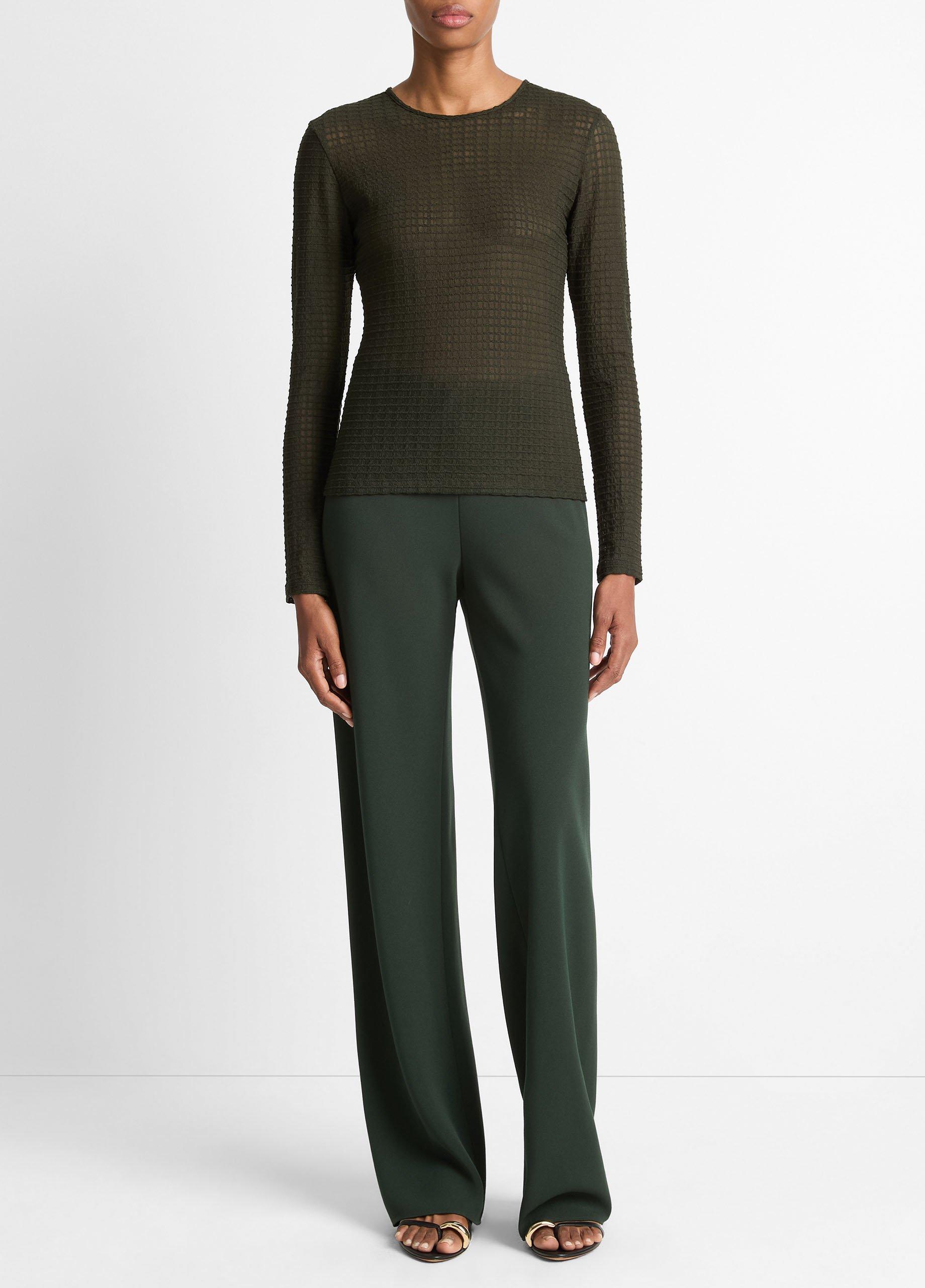 Shadow Grid Long-Sleeve Top image number 3