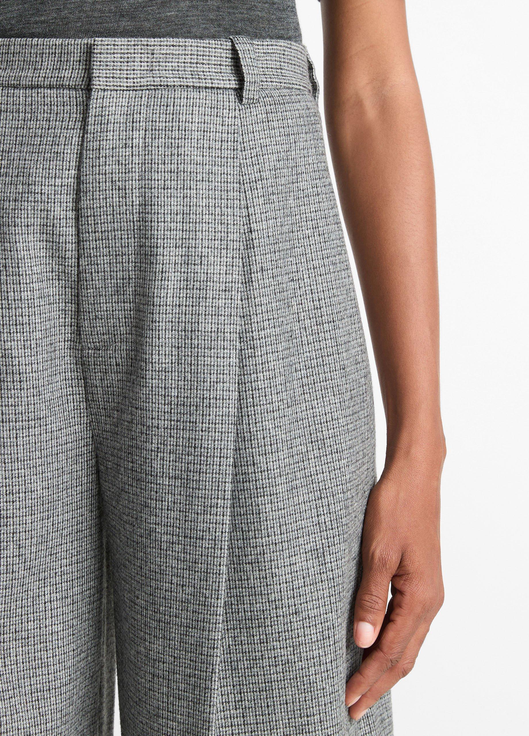 Roma Check Italian Wool-Blend High-Waist Trouser image number 3