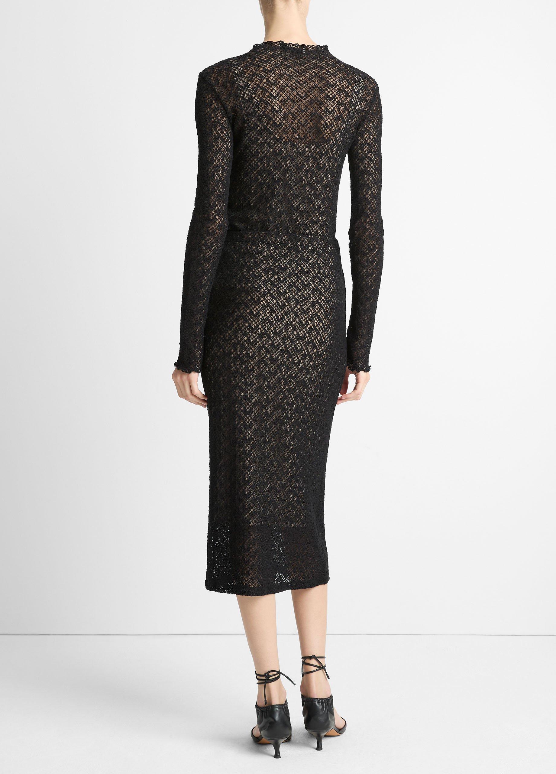 Cotton-Blend Diamond Lace Skirt image number 2