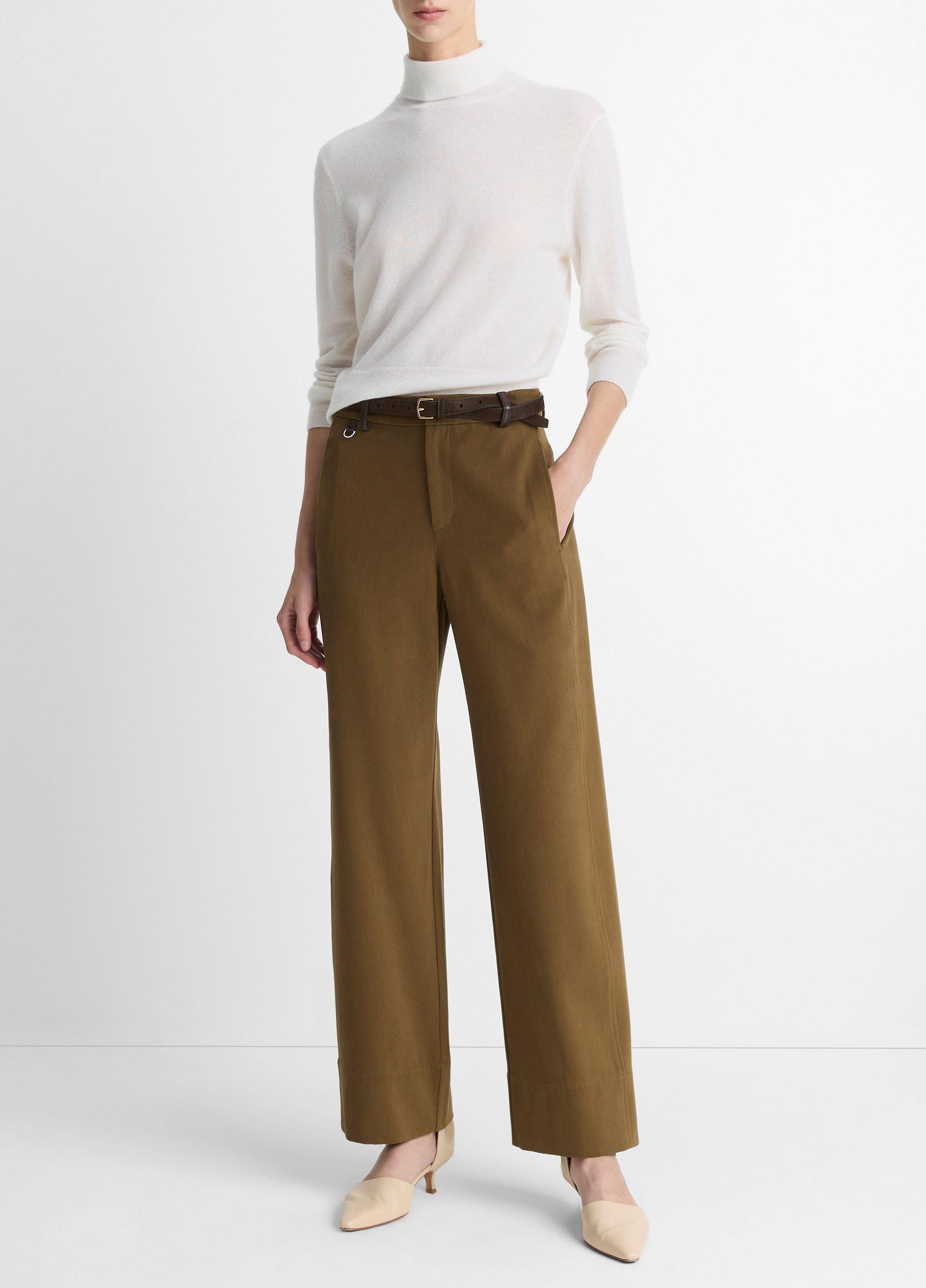 Cashmere-Silk Three-Quarter-Sleeve Mock-Neck Sweater image number 3