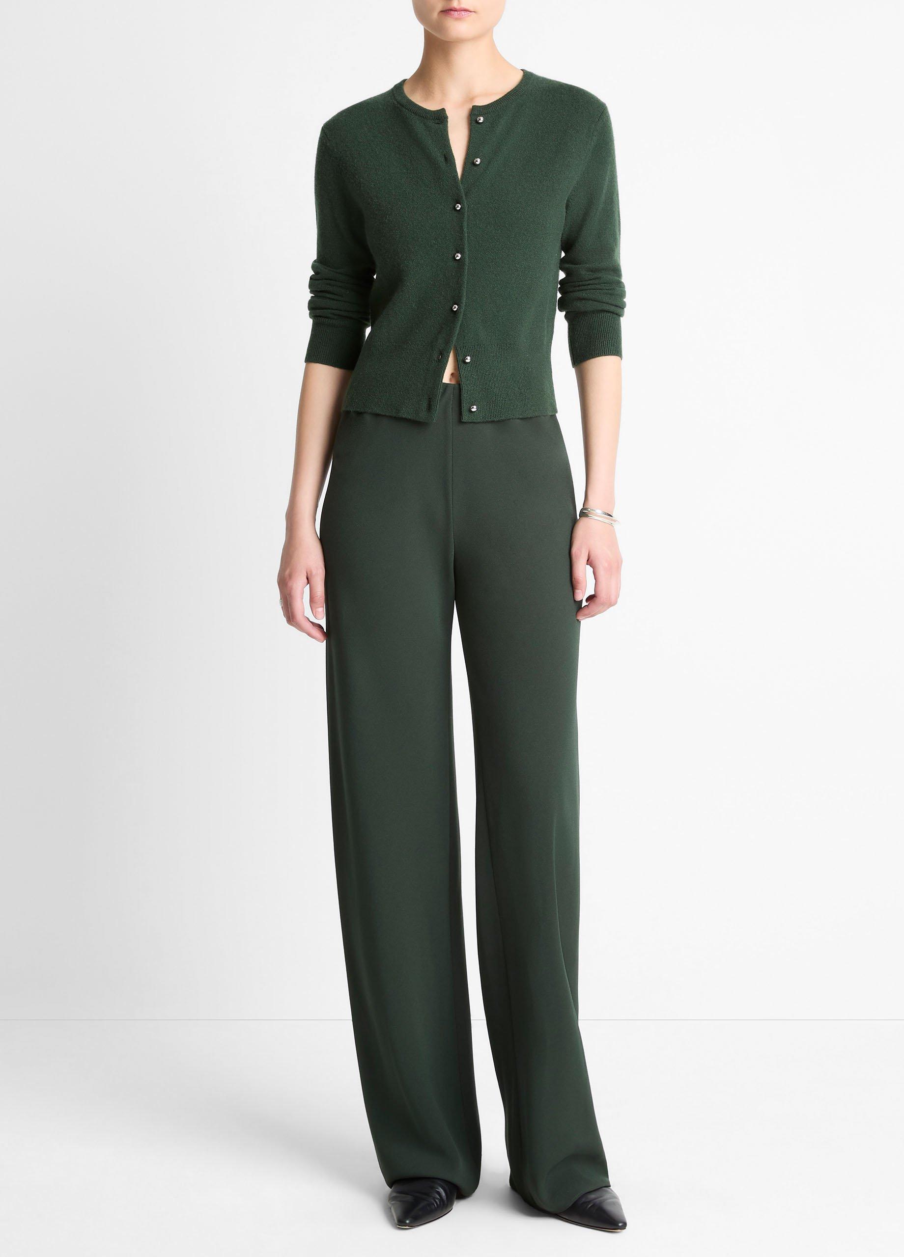 Metal-Button Wool & Cashmere-Blend Cardigan in Cardigans | Vince