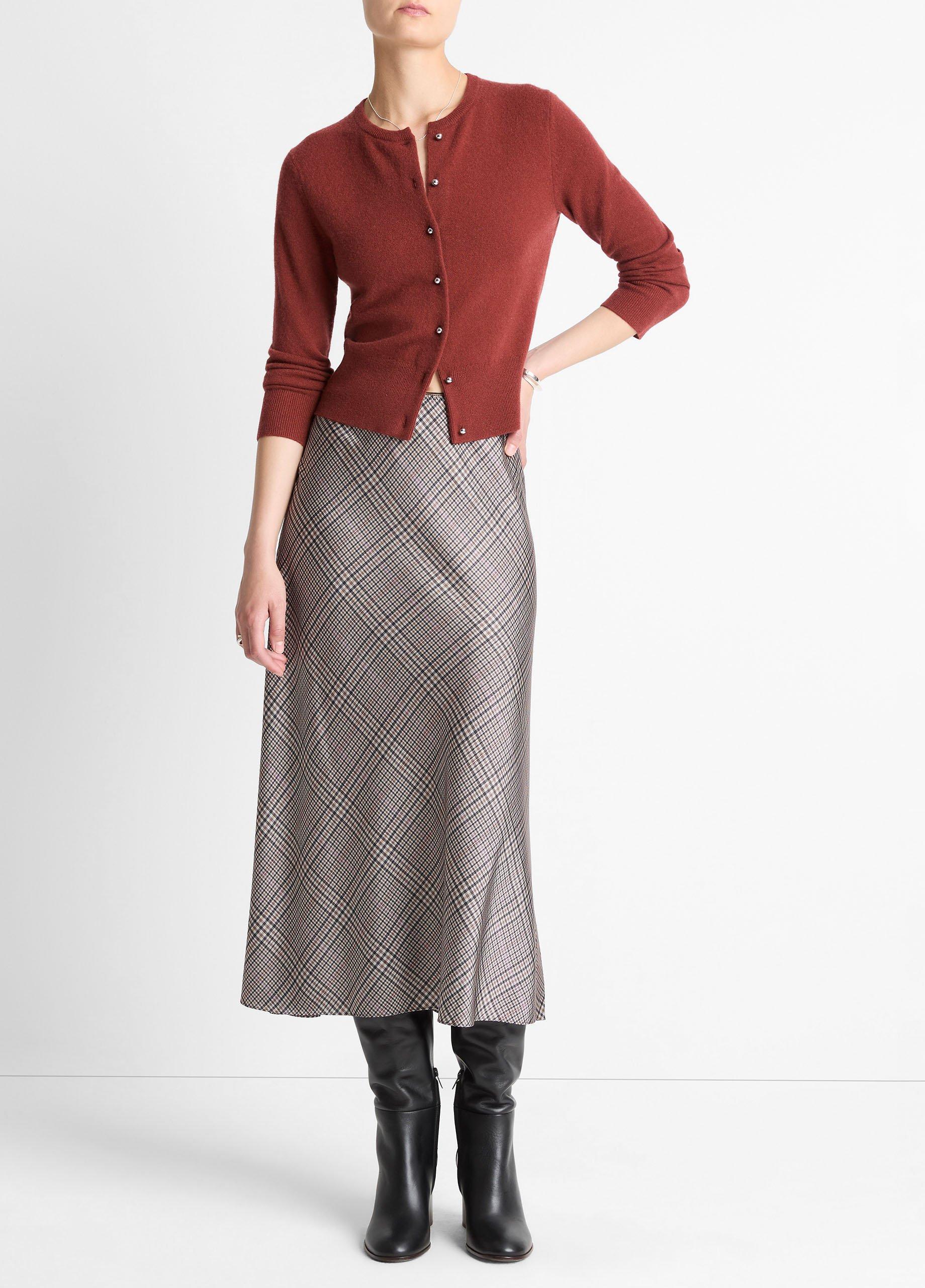 Metal-Button Wool & Cashmere-Blend Cardigan in Cardigans | Vince