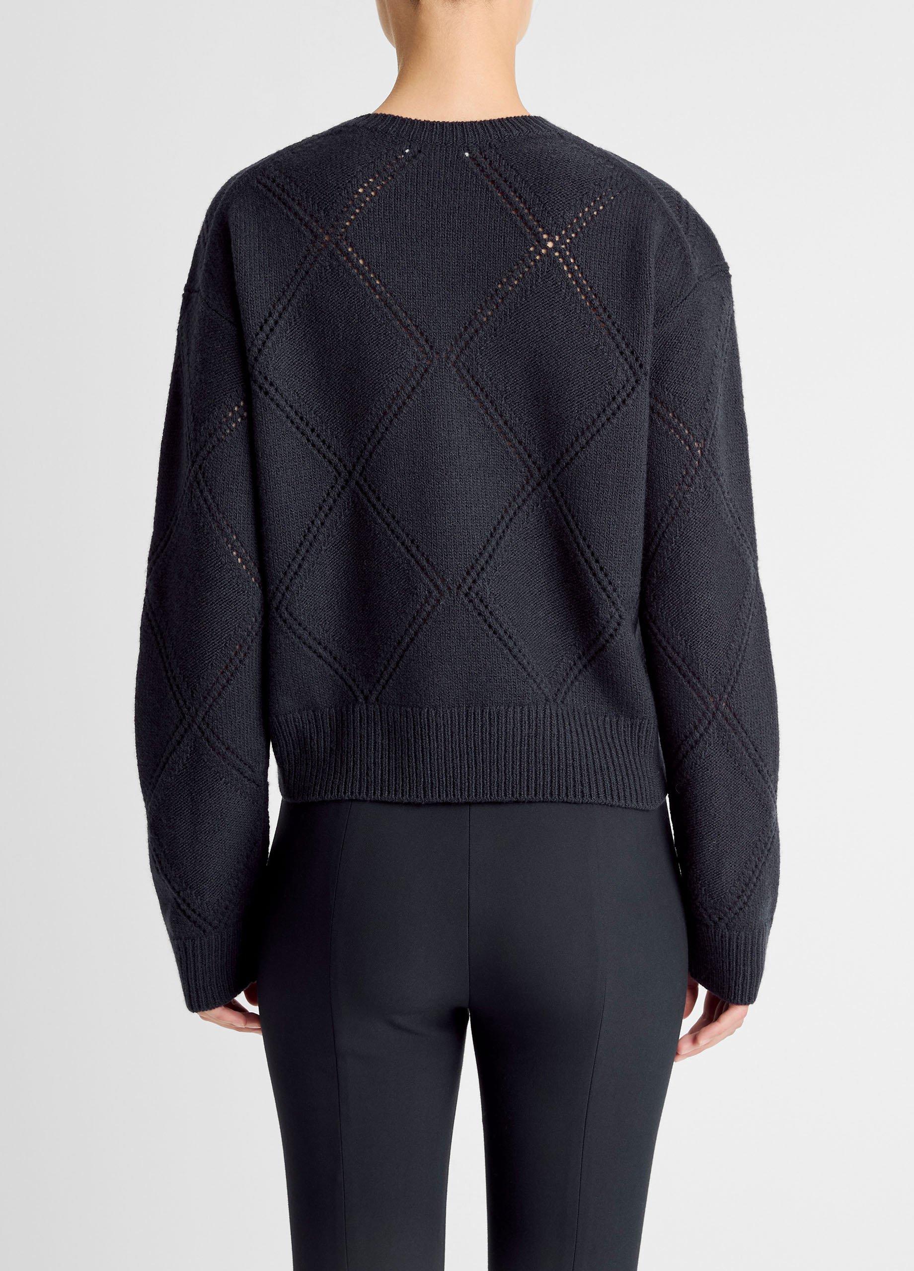 Textured Argyle Italian Wool Sweater image number 2