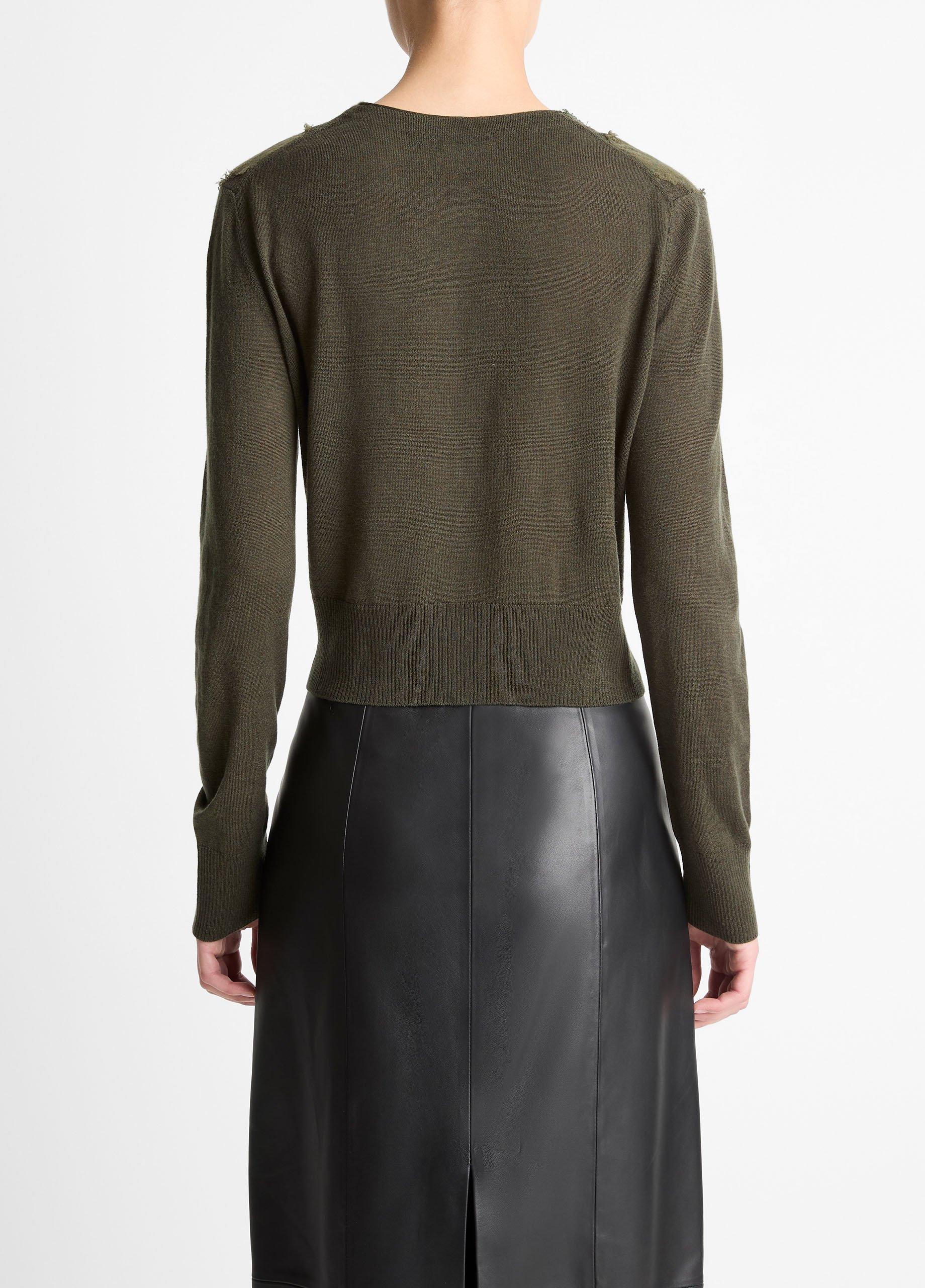 Hand-Cut Argyle Wool-Blend Cardigan image number 2