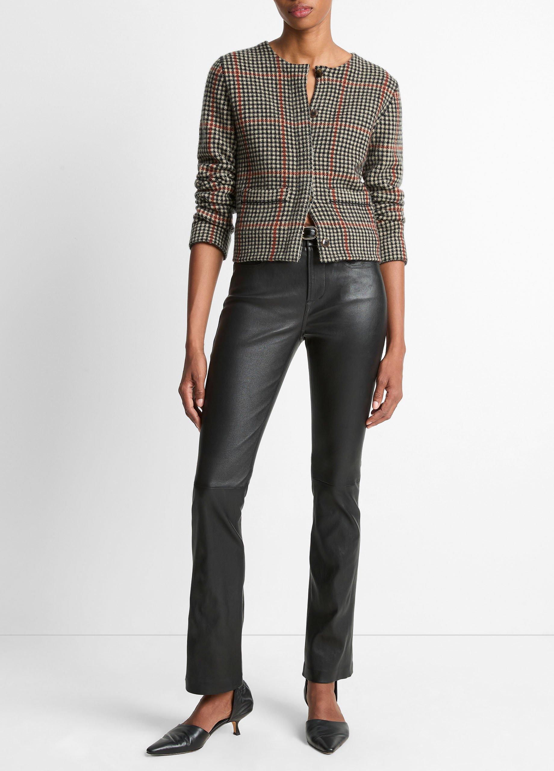 Glen Plaid Wool-Cashmere Cardigan Jacket image number 3