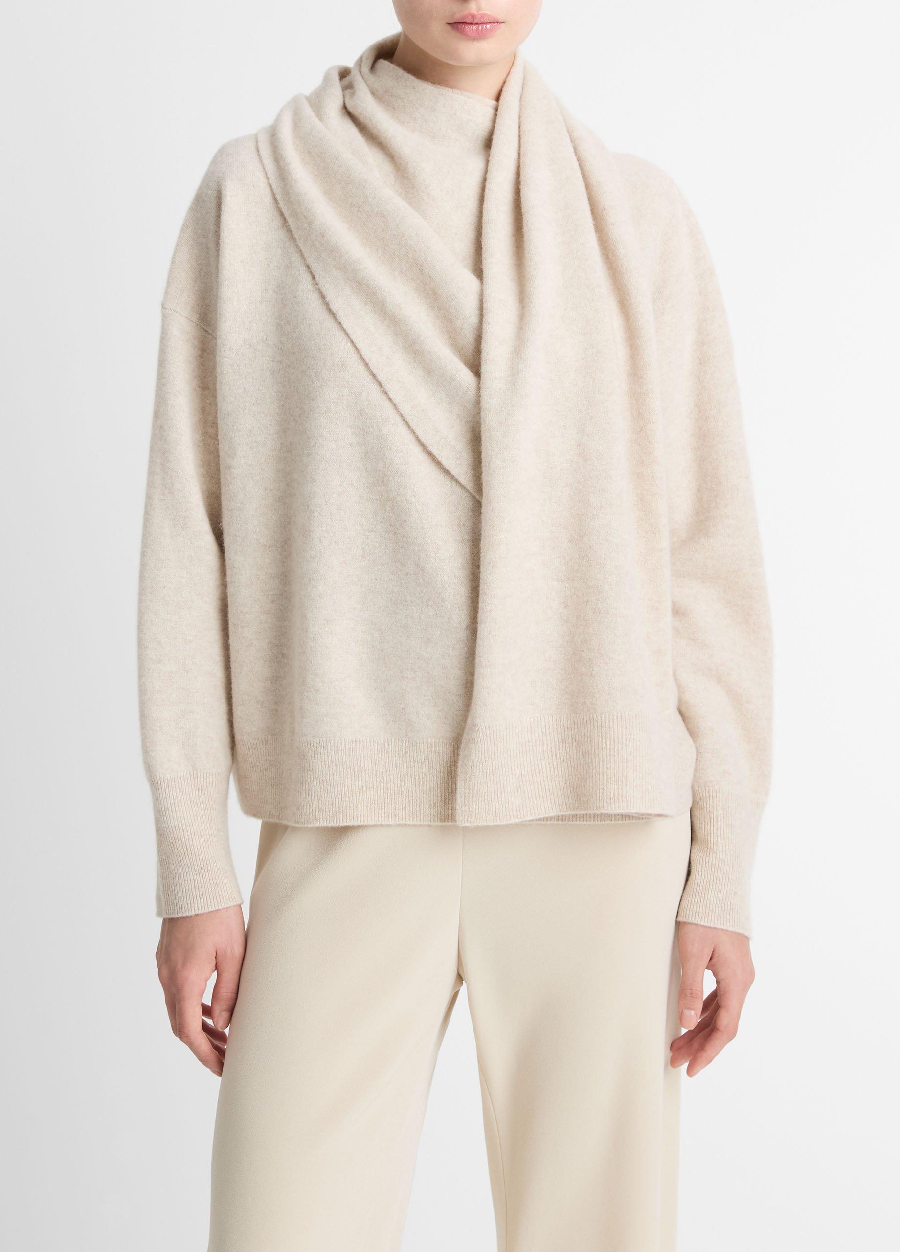 Draped-Shawl Wool-Cashmere Sweater image number 0