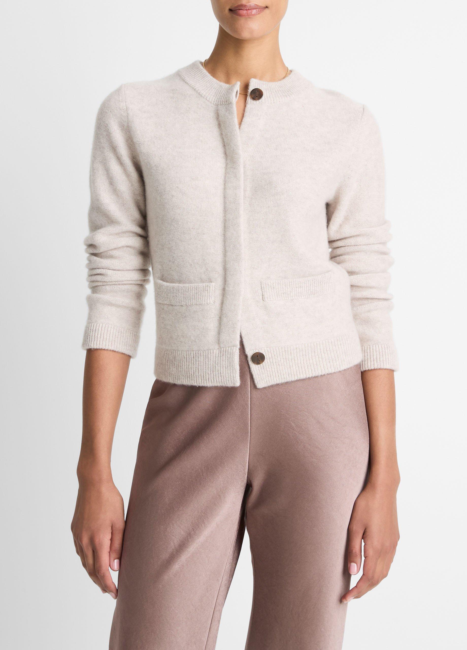 Plush Cashmere Shrunken Cardigan image number 0