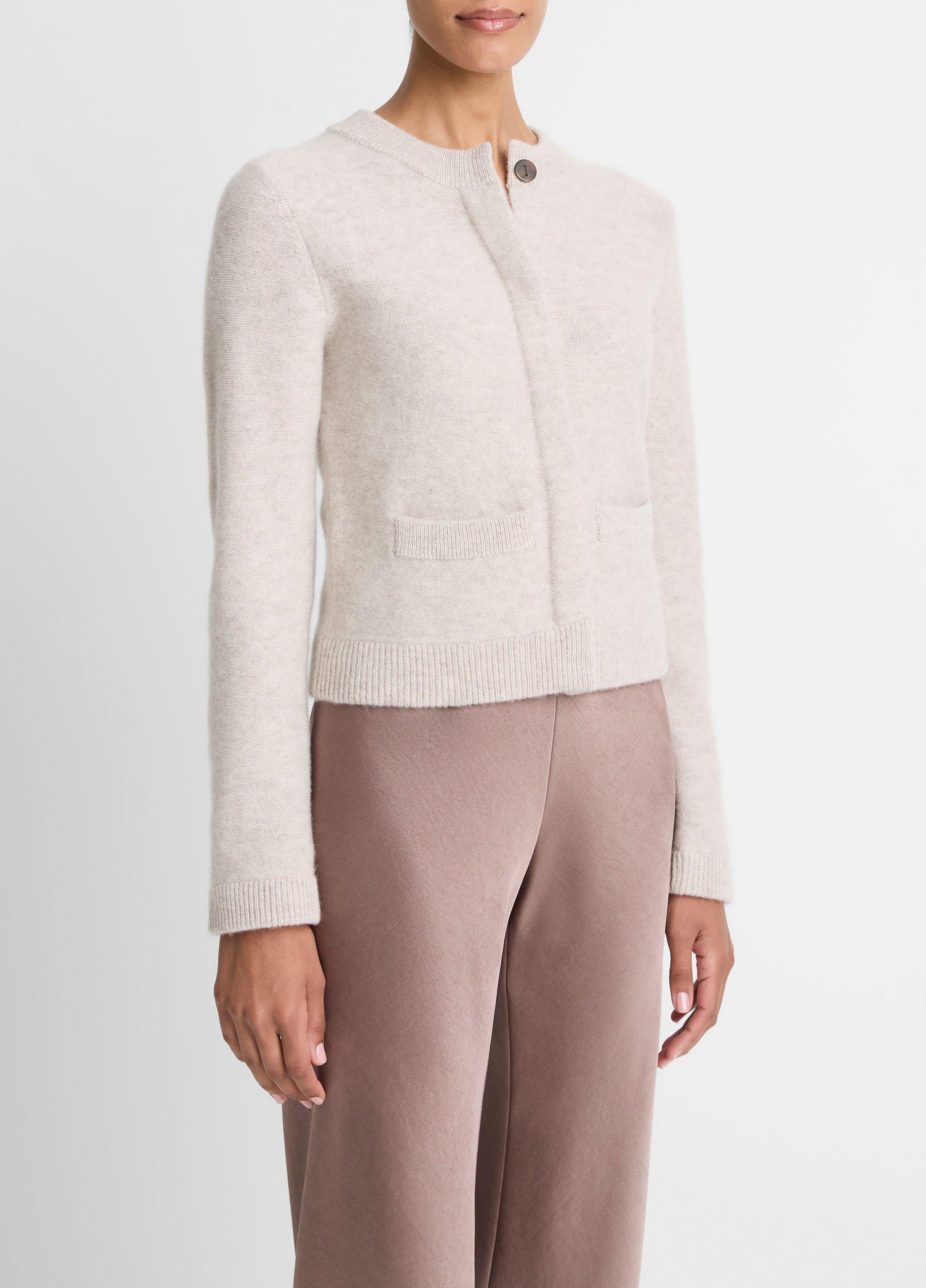 Plush Cashmere Shrunken Cardigan image number 1