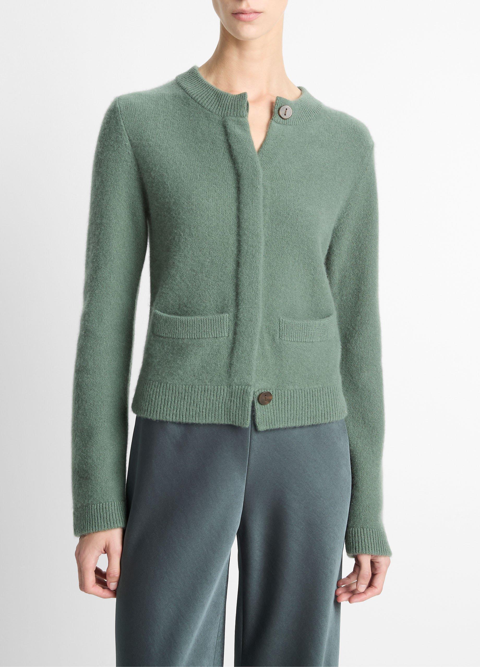 Plush Cashmere Shrunken Cardigan image number 0