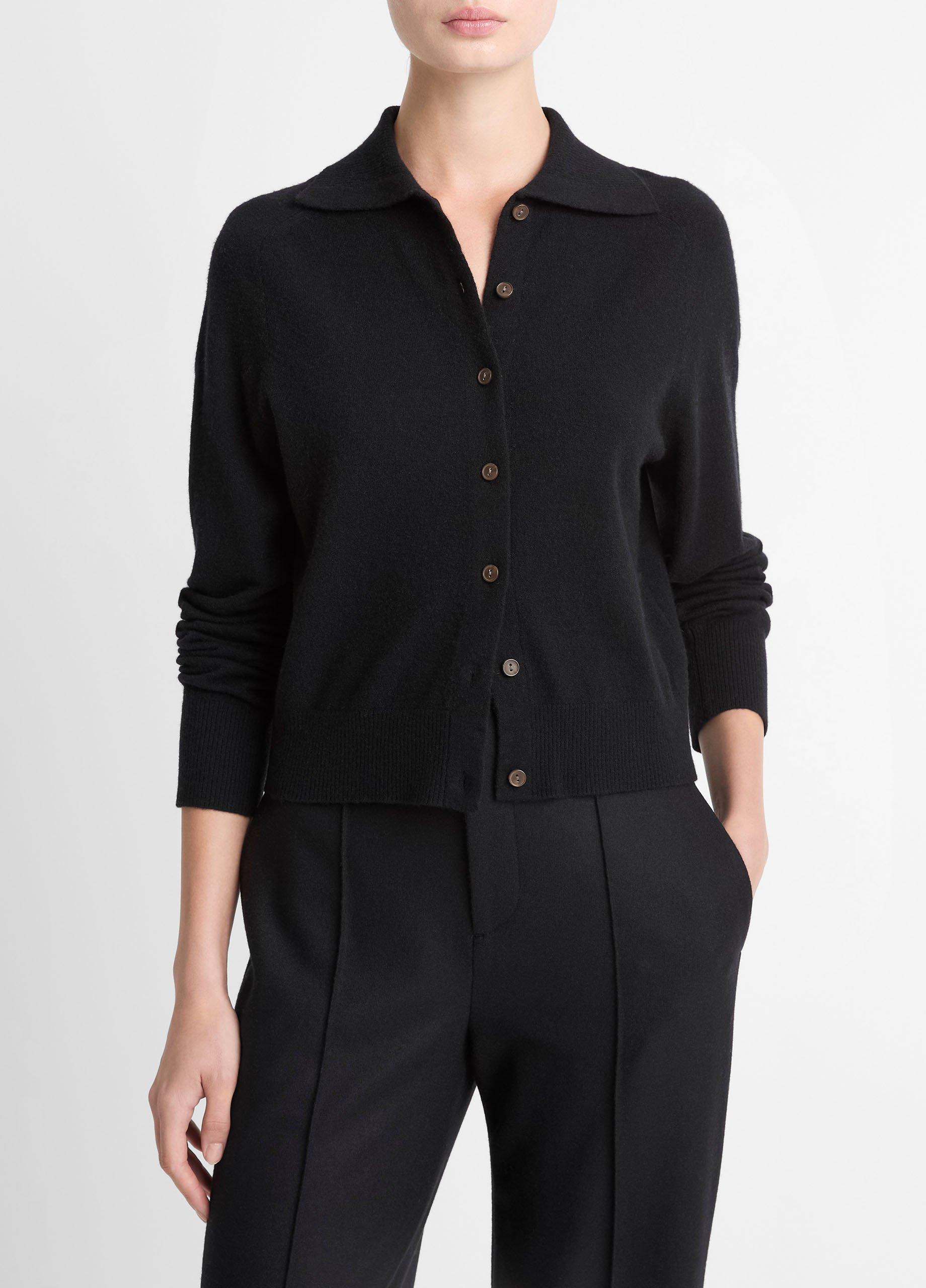 Wool & Cashmere-Blend Polo Cardigan image number 0