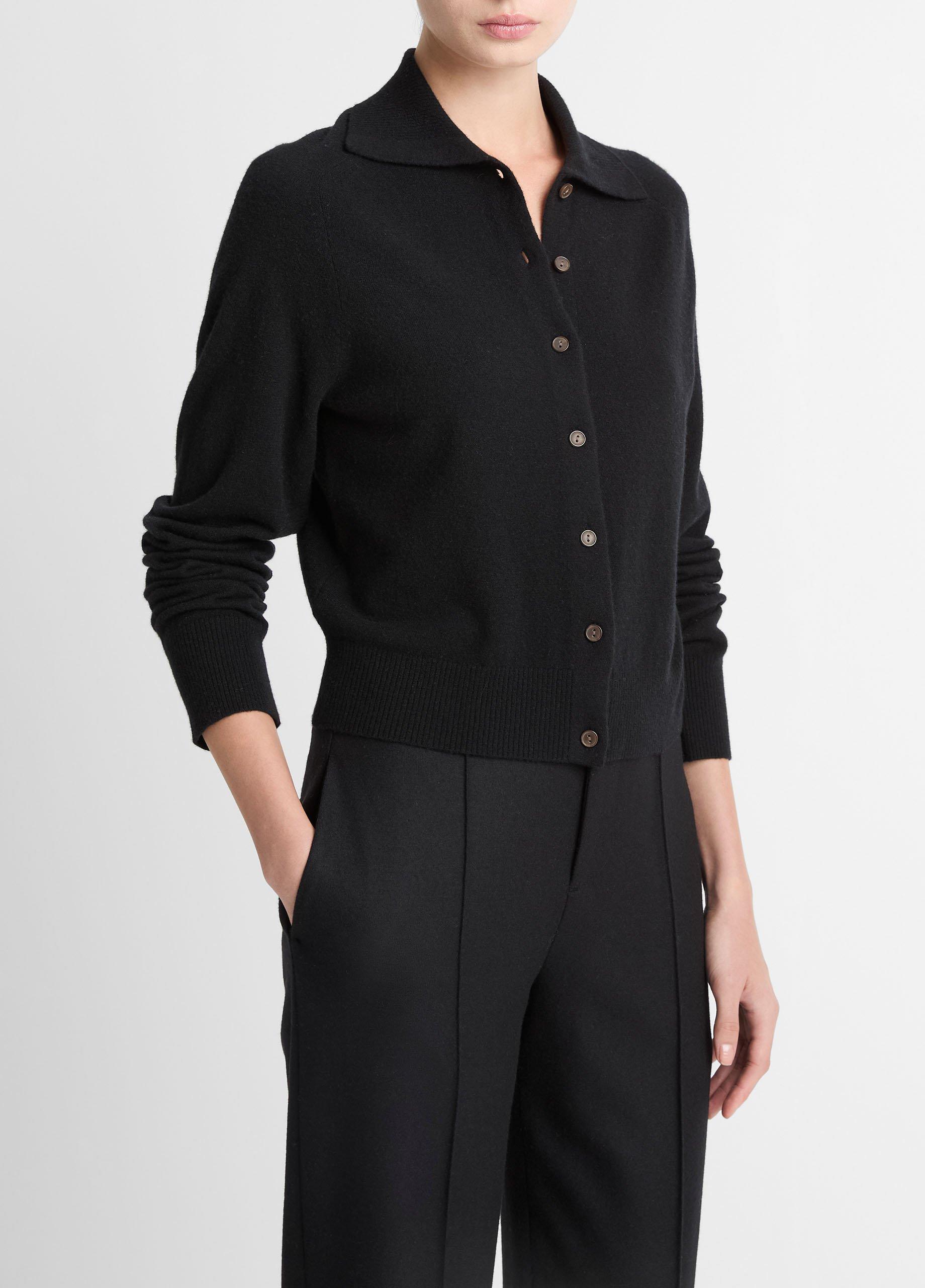 Wool & Cashmere-Blend Polo Cardigan image number 1