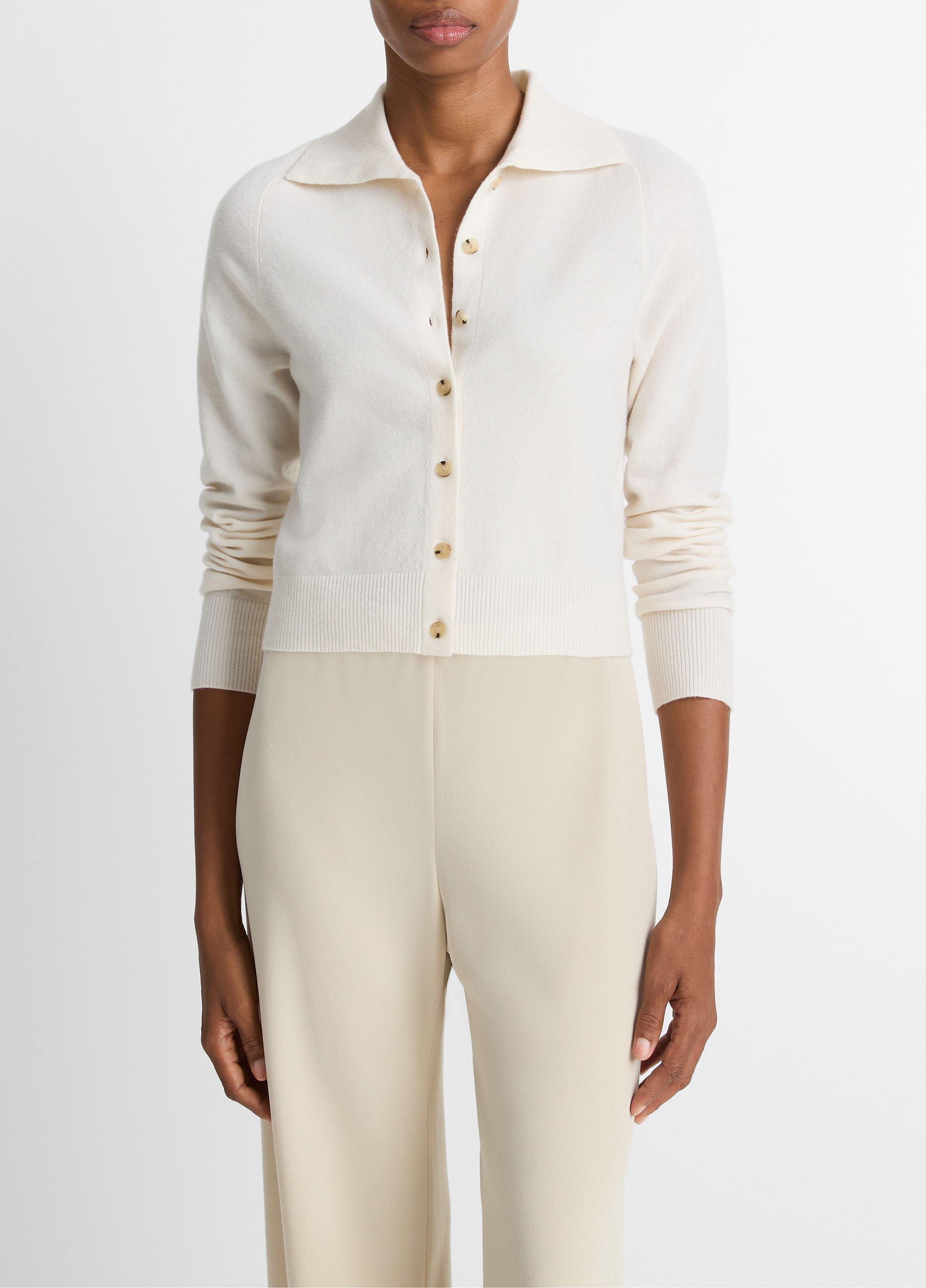 Wool & Cashmere-Blend Polo Cardigan image number 0