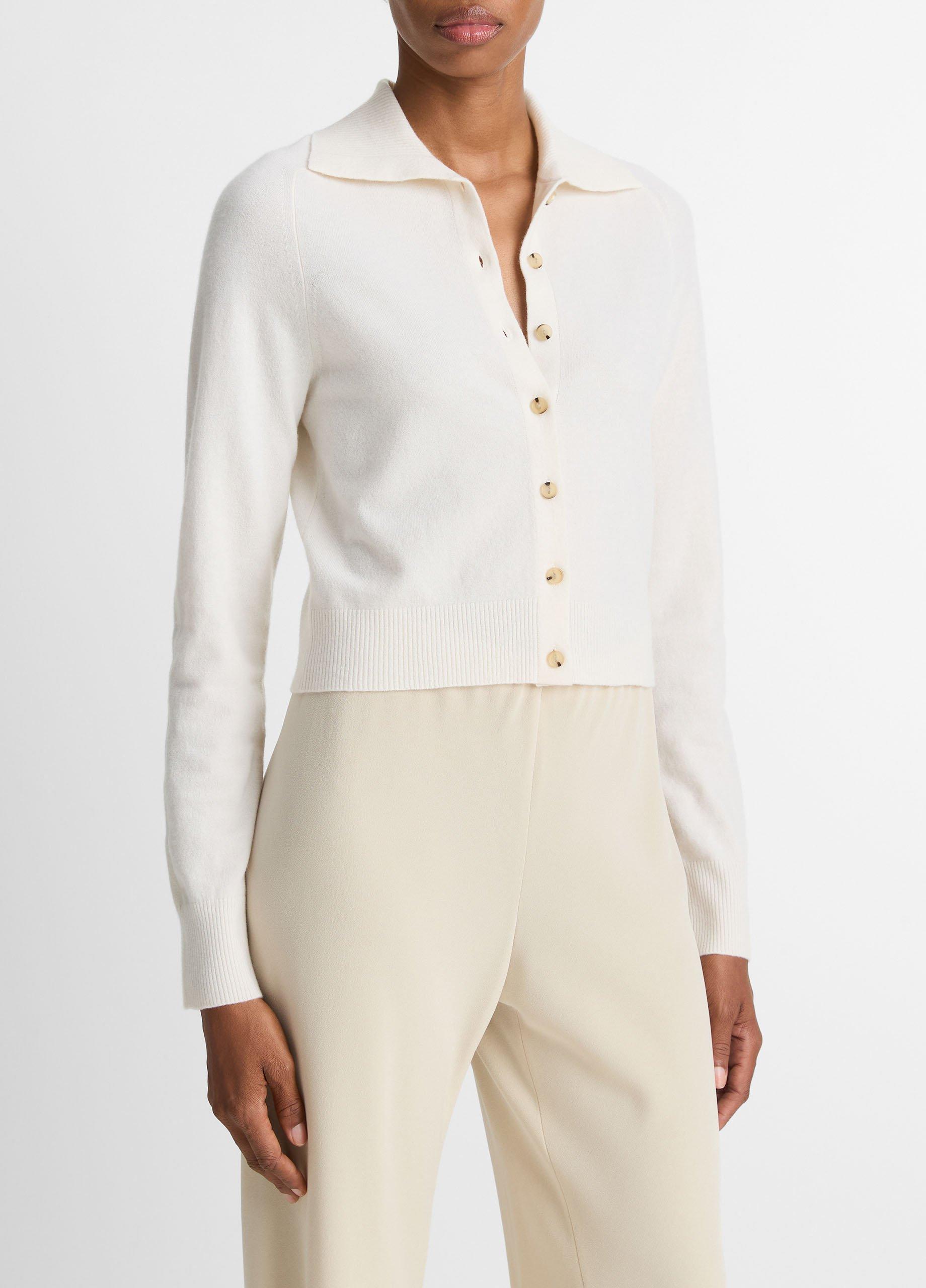 Wool & Cashmere-Blend Polo Cardigan image number 1