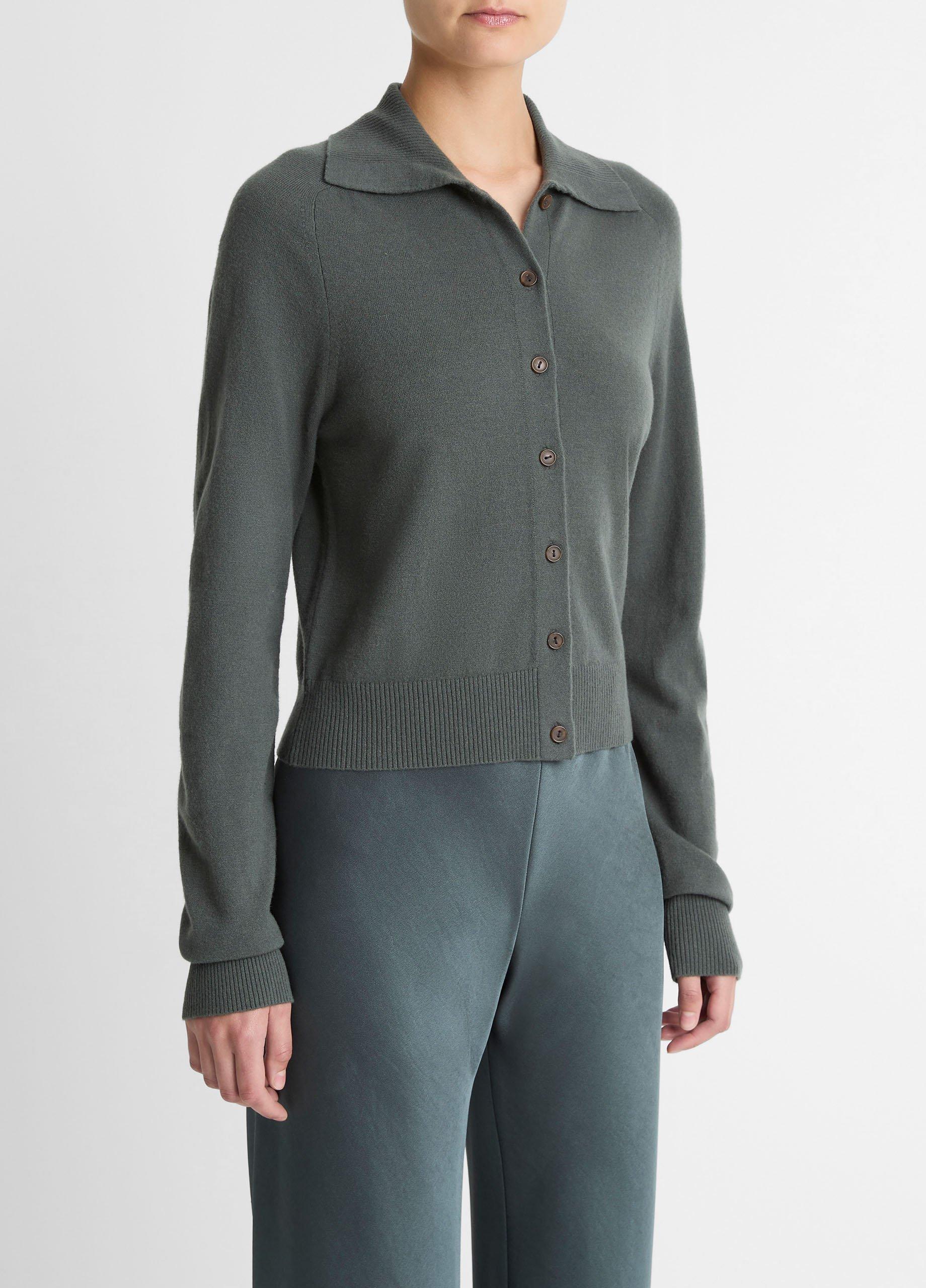 Wool & Cashmere-Blend Polo Cardigan image number 1