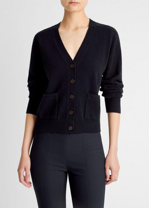 Wool & Cashmere-Blend Pocket V-Neck Cardigan