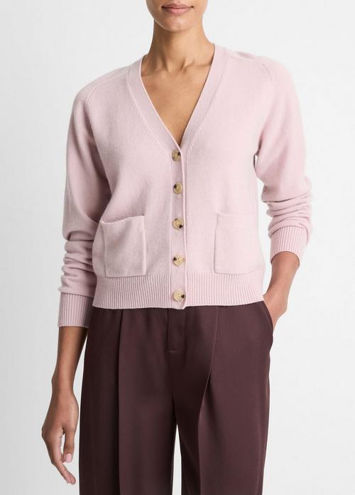 Wool & Cashmere-Blend Pocket V-Neck Cardigan