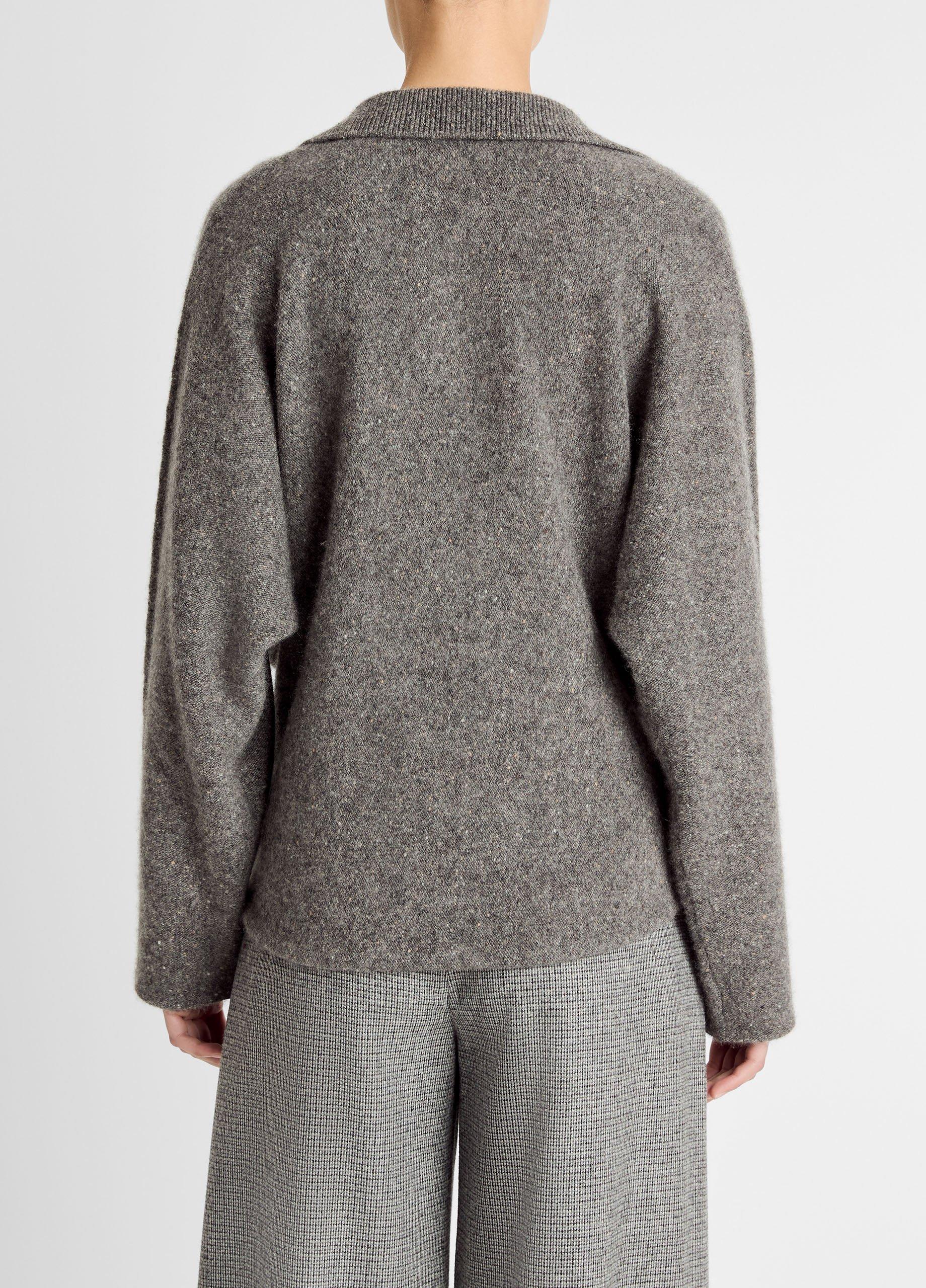 Donegal Plush Cashmere Dolman-Sleeve Polo Sweater image number 2