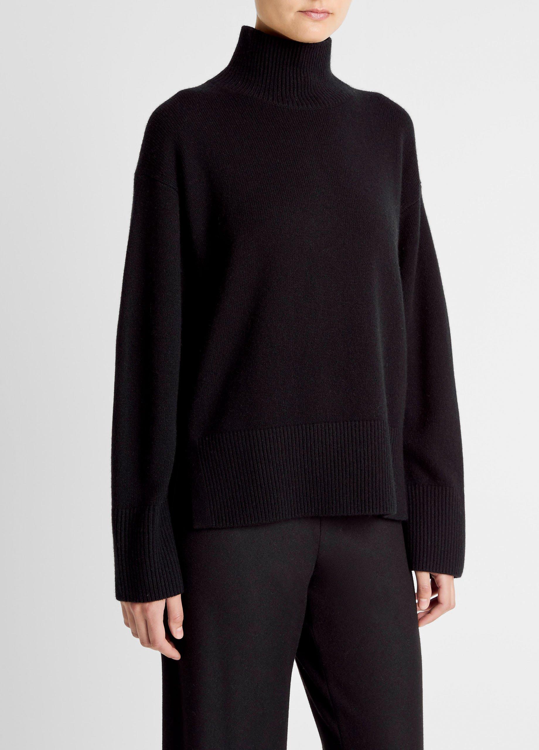 Wool-Cashmere Side-Slit Turtleneck Sweater image number 1