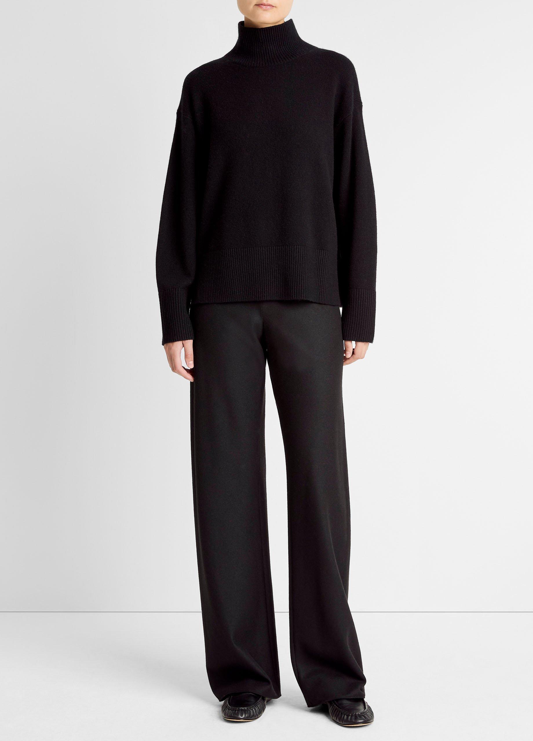Wool-Cashmere Side-Slit Turtleneck Sweater image number 3