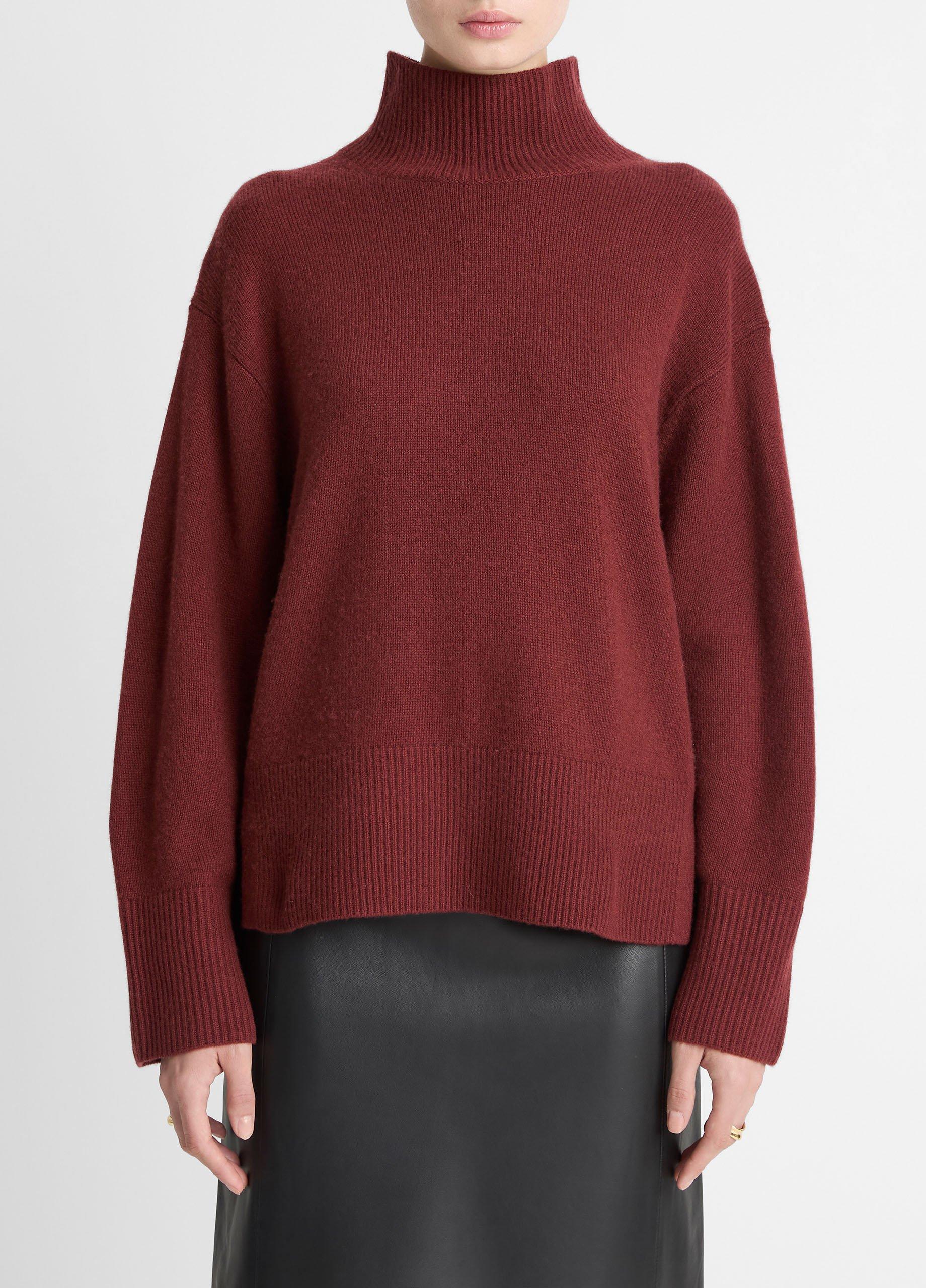 Wool-Cashmere Side-Slit Turtleneck Sweater image number 0