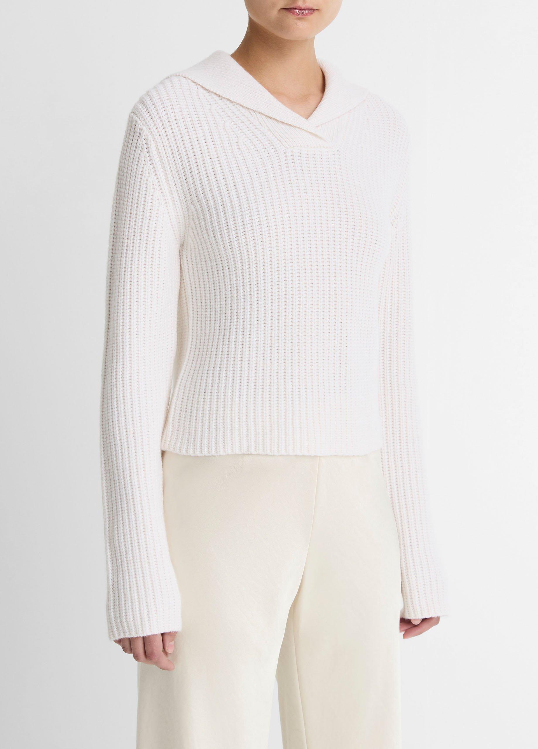 Ribbed Wool-Cashmere Sailor-Collar Sweater image number 1